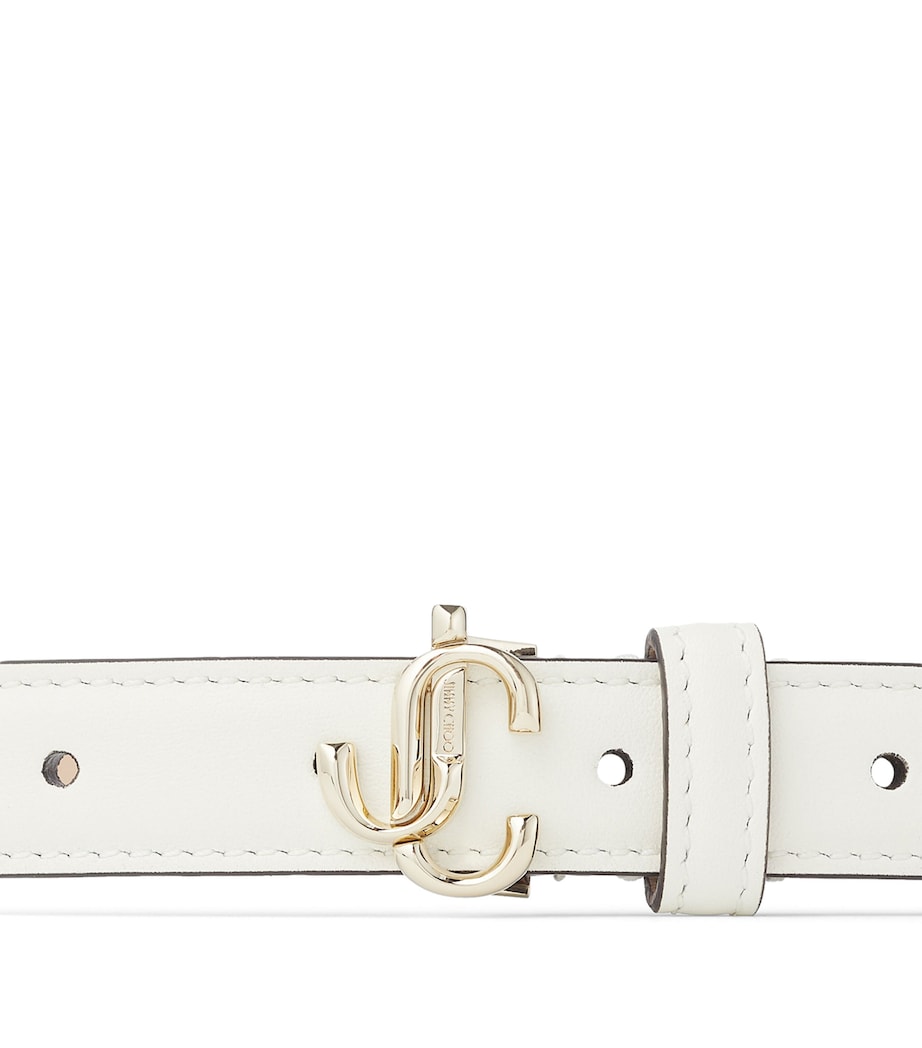 Leather Mini Helina Belt LATTE/LIGHT GOLD Image 3