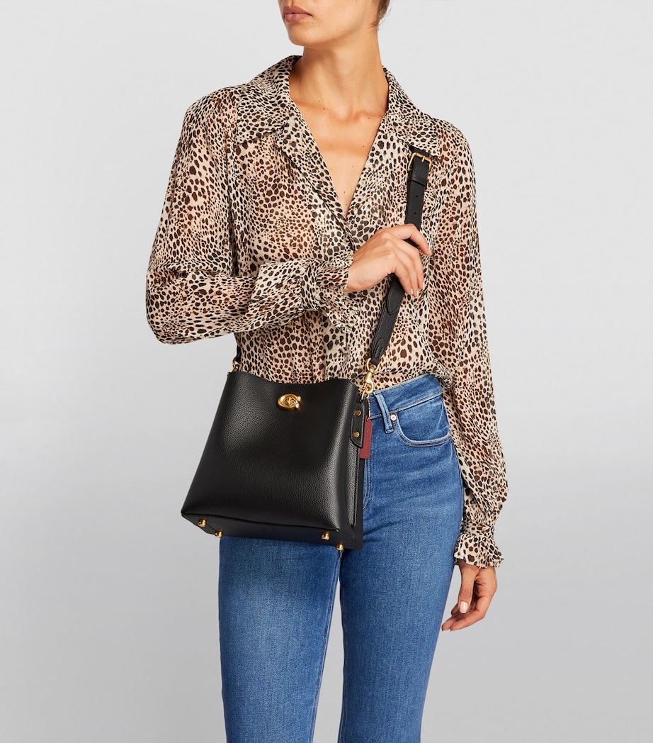 Coach Leather Willow Bucket Bag Black Image 5