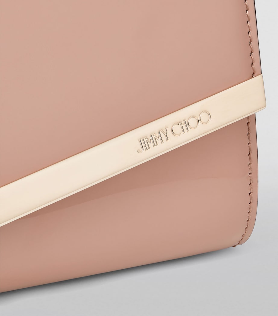 Leather Emmie Clutch Bag BALLET PINK/LIGHT GO Image 8