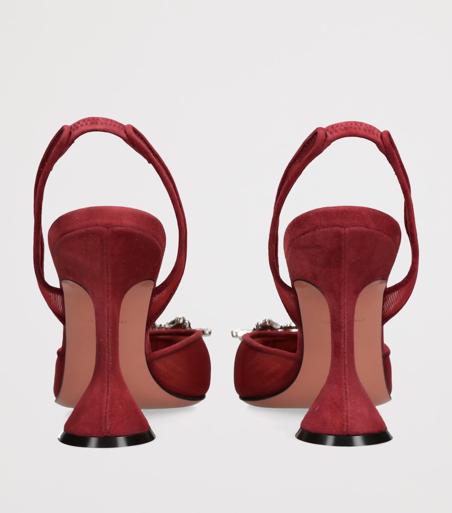 Mesh Begum Slingback Pumps 95 WINE Image 2