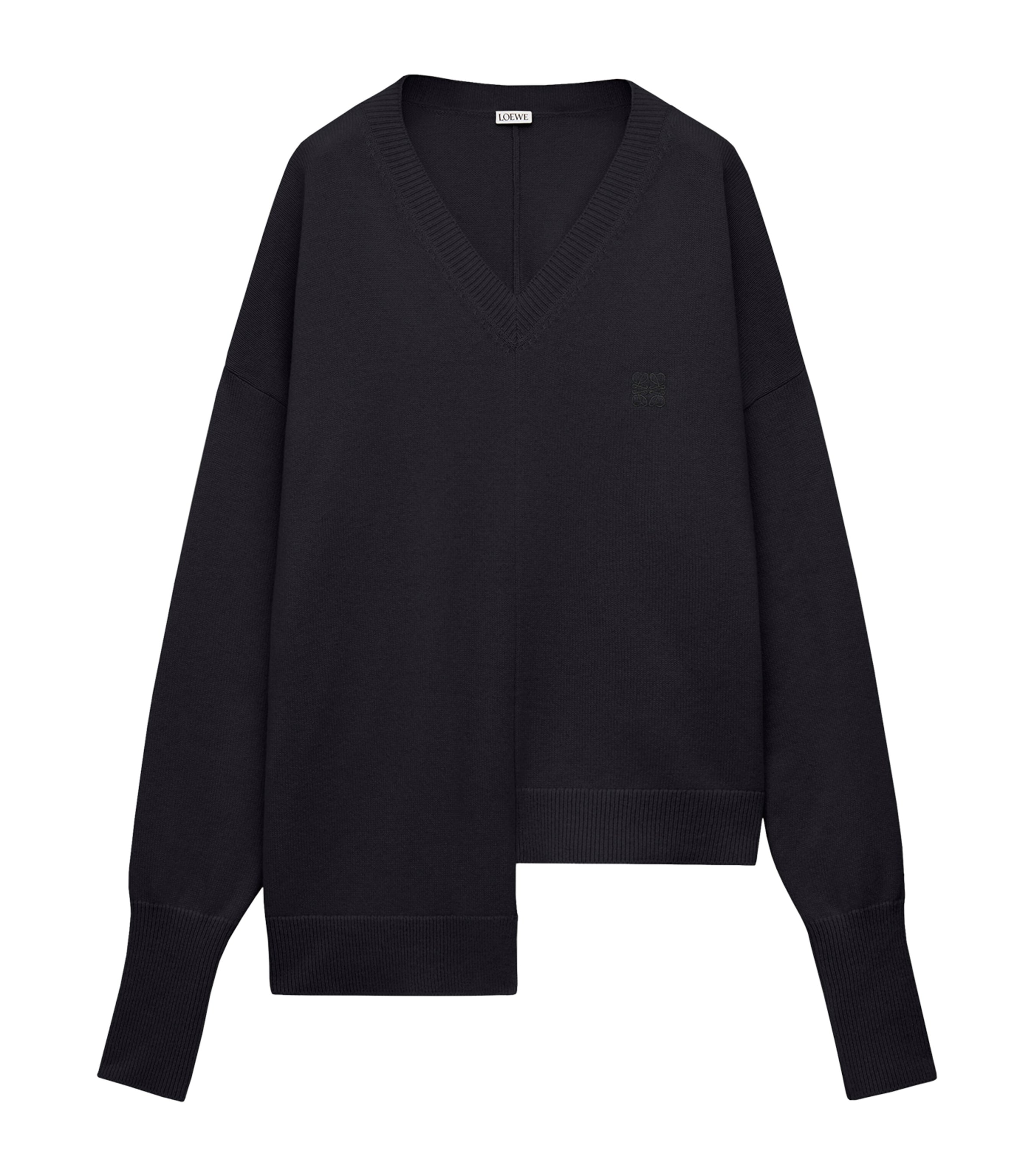 LOEWE Cashmere Anagram Asymmetric Sweater | Harrods US LOEWE Cashmere Anagram Asymmetric Sweater | Harrods US