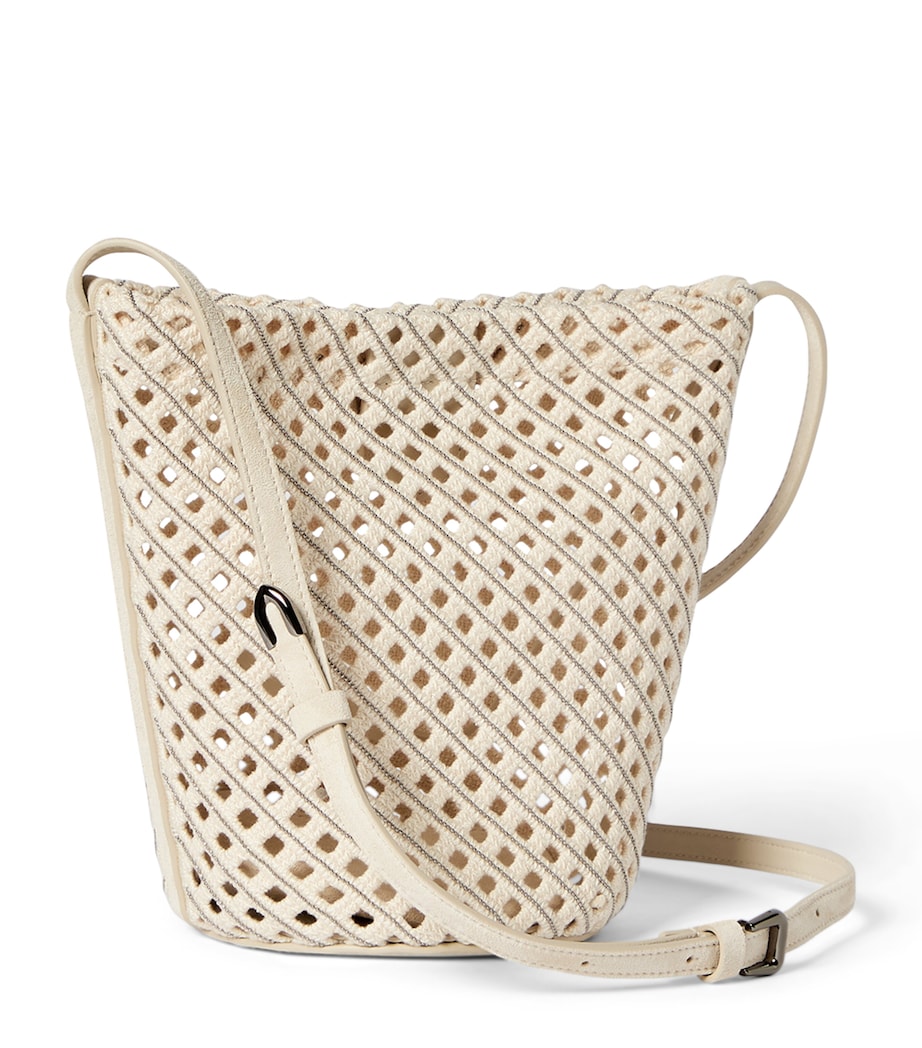 Brunello Cucinelli Cotton Woven Bucket Bag Image 1