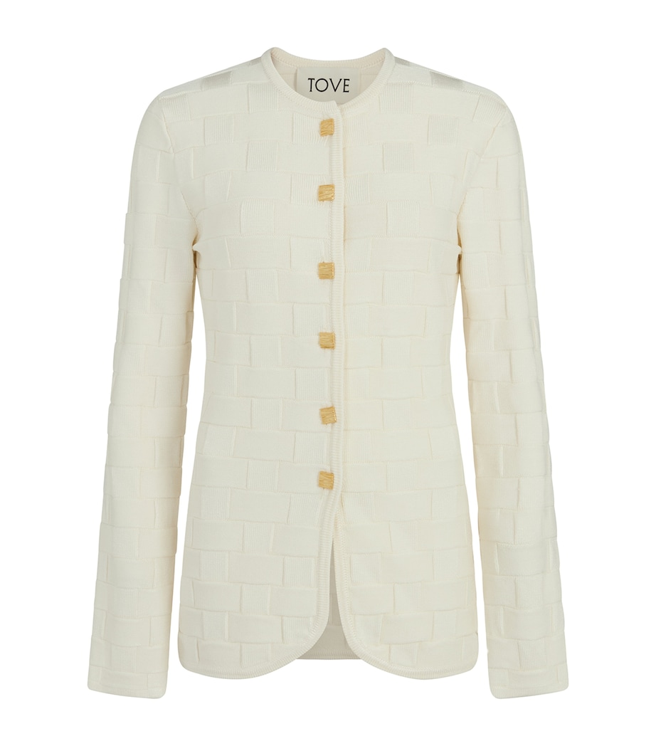 Knitted Uma Jacket WHITE Image 1