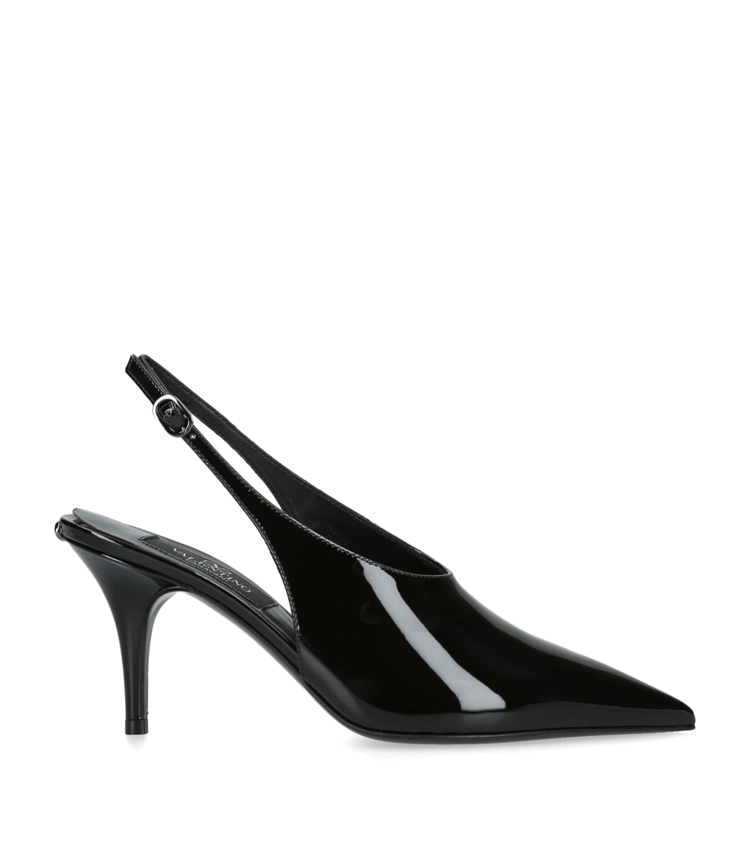 VALENTINO GARAVANI PATENT LEATHER LE SALON SLINGBACK PUMPS 80 