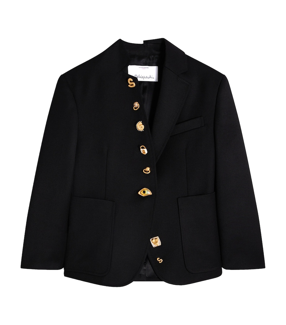 Virgin Wool Little Boy Blazer 999BLACK Image 1