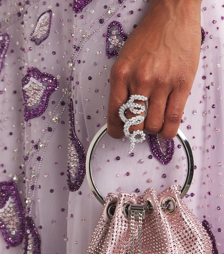 White Gold and Diamond Y-Not Ring (Size 54) WHITE GOLD Image 5