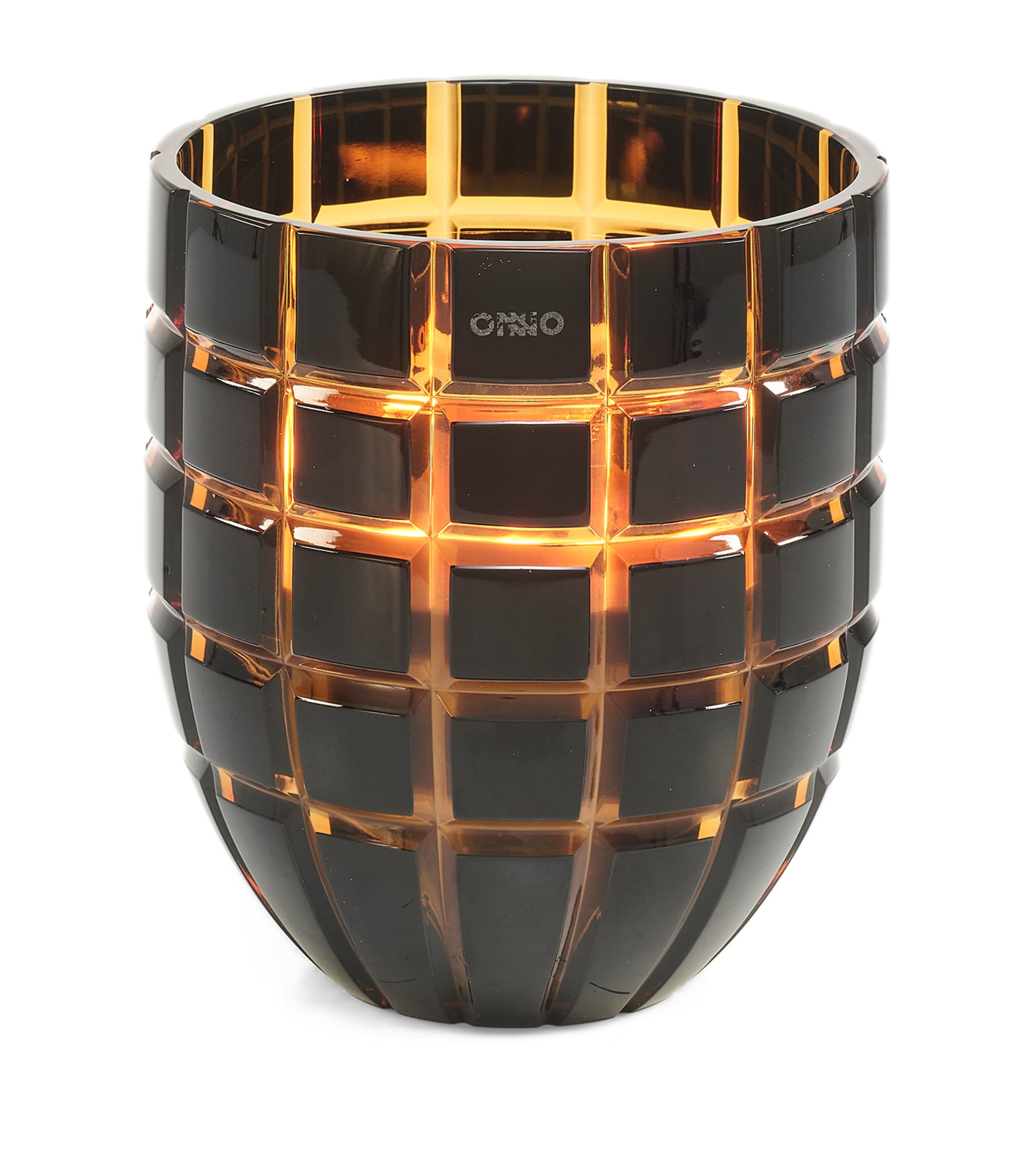 Onno Large Gold Forever Crystal Candle In Black
