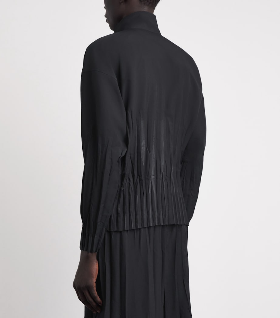 IM MEN Mens Pleated Waft Jacket Black Image 5