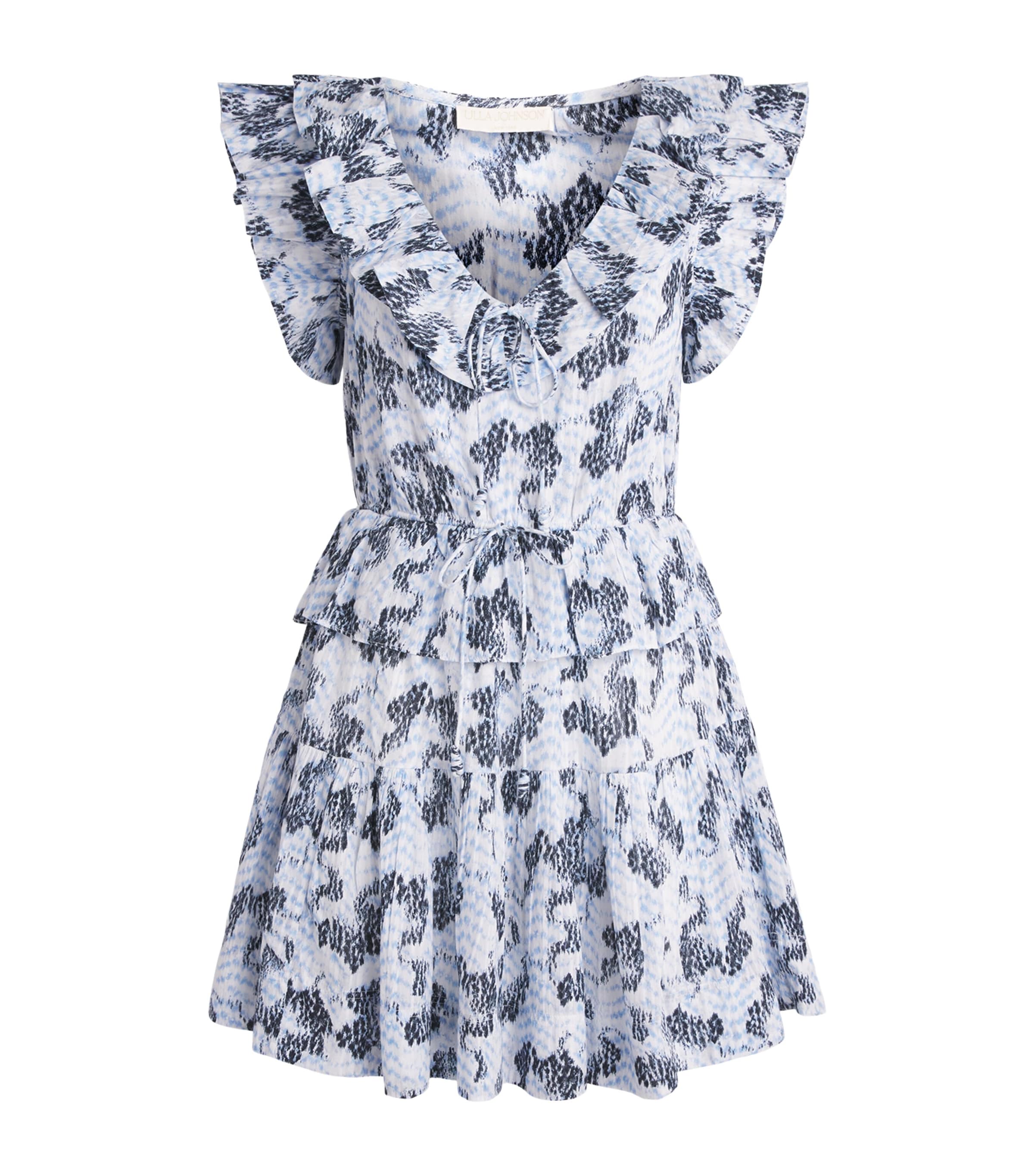 Ulla Johnson Womens Cotton-Blend Celie Mini Dress Ciel Image 1