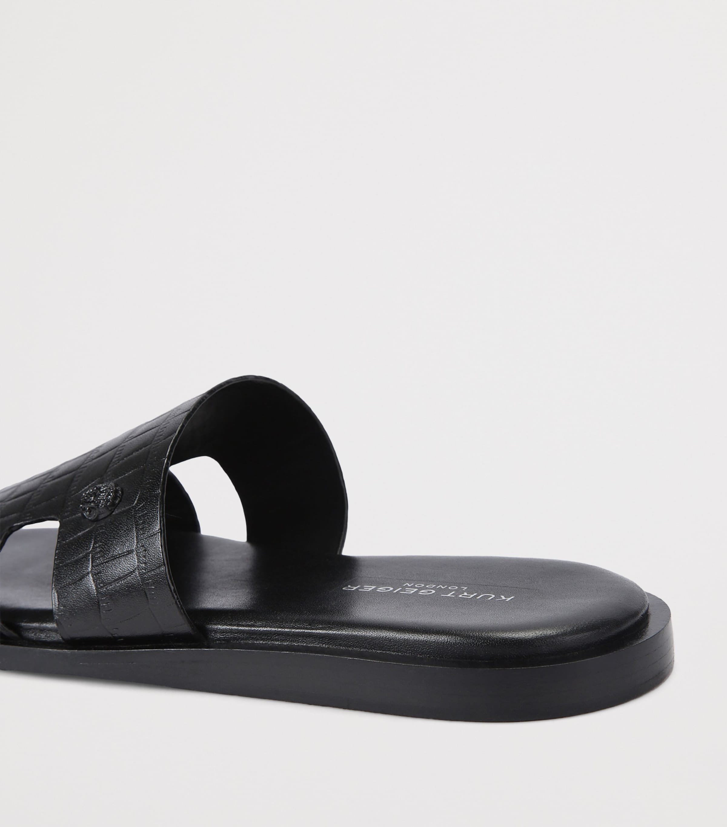 Kurt Geiger London Leather Bond Slides Blk/other Image 3