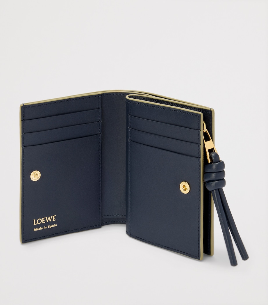 Leather Knot Wallet EUCALYPTUS DEEP NAVY Image 3