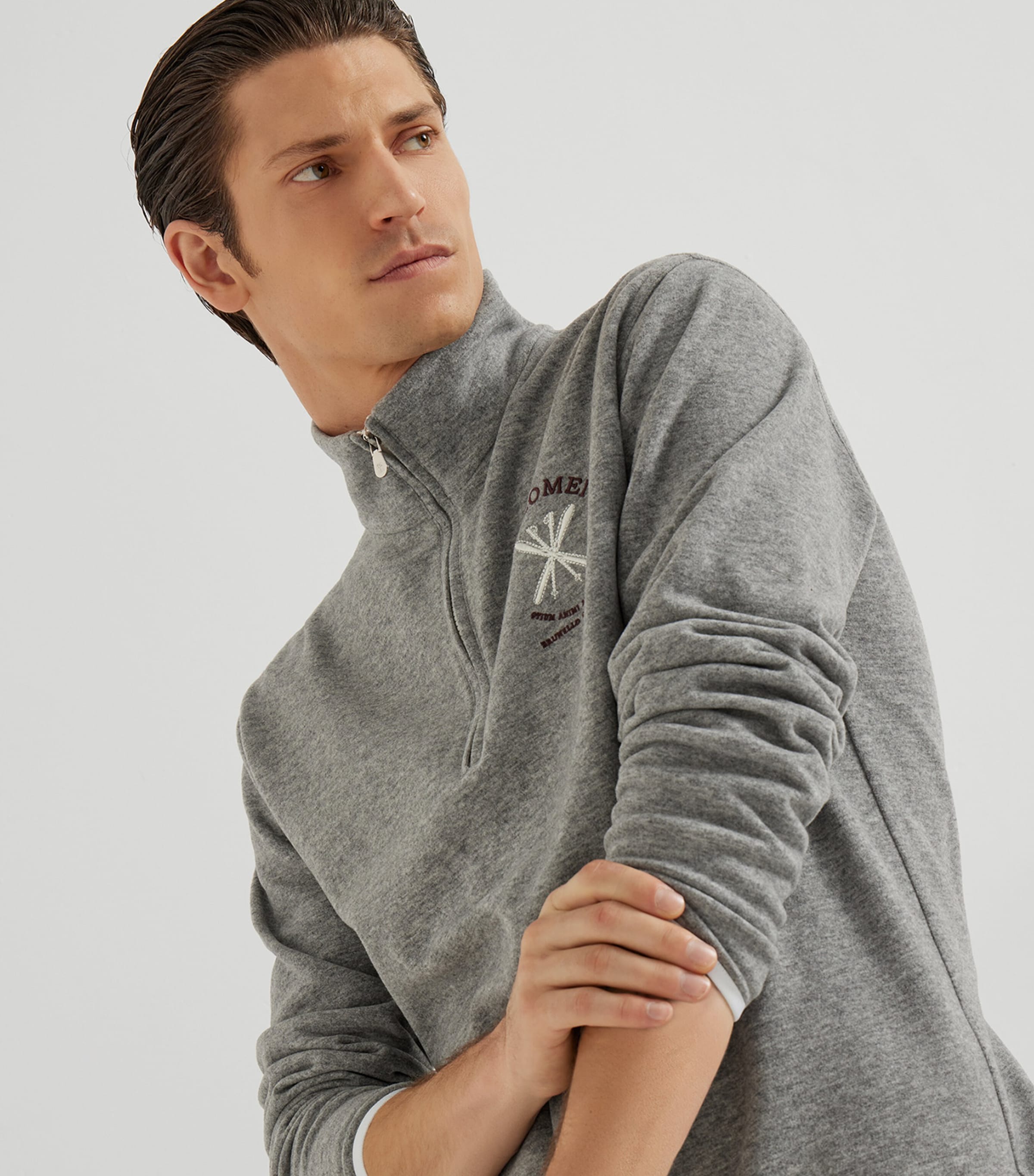 BRUNELLO CUCINELLI カシミヤ セーター グレー Brunello Cucinelli Grey Cashmere Cable-Knit Sweater | Harrods US