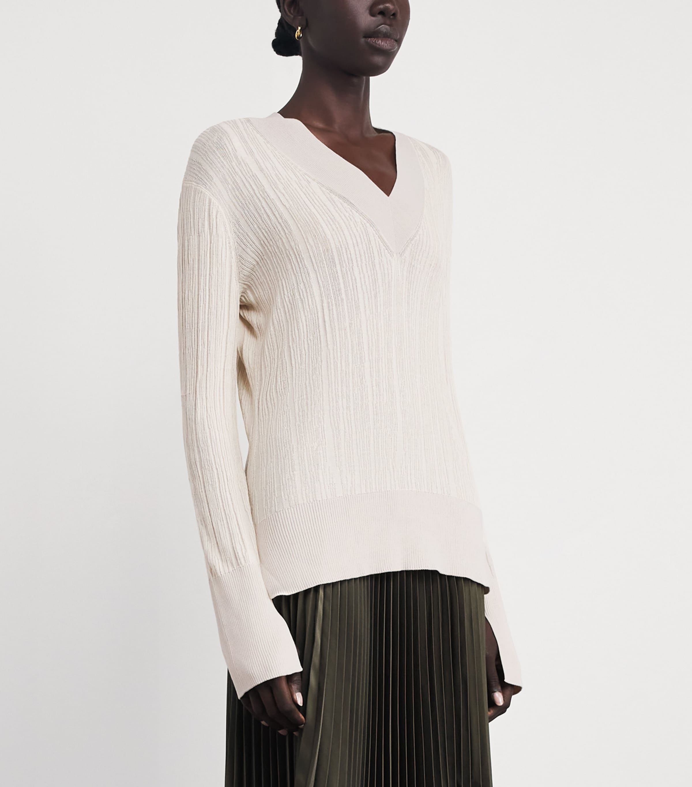 Silk-Cotton Jardin Sweater MARBLE Image 3