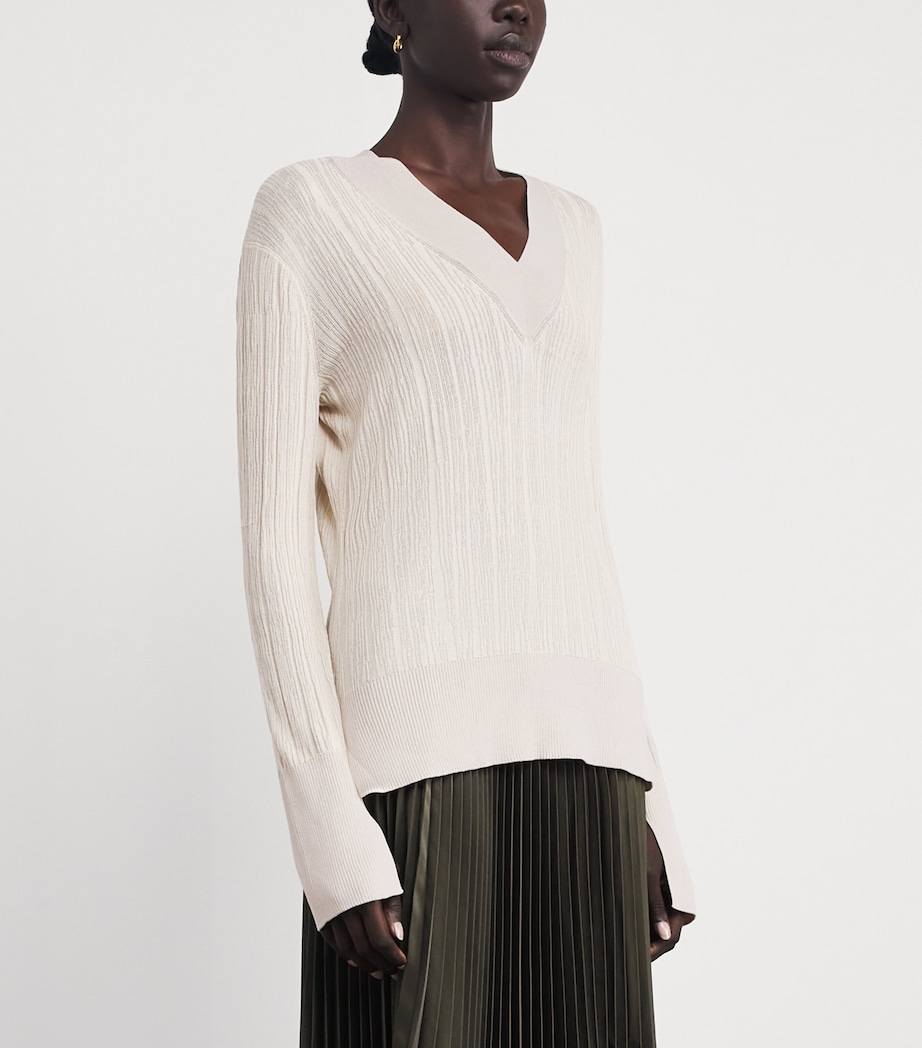 Silk-Cotton Jardin Sweater MARBLE Image 3