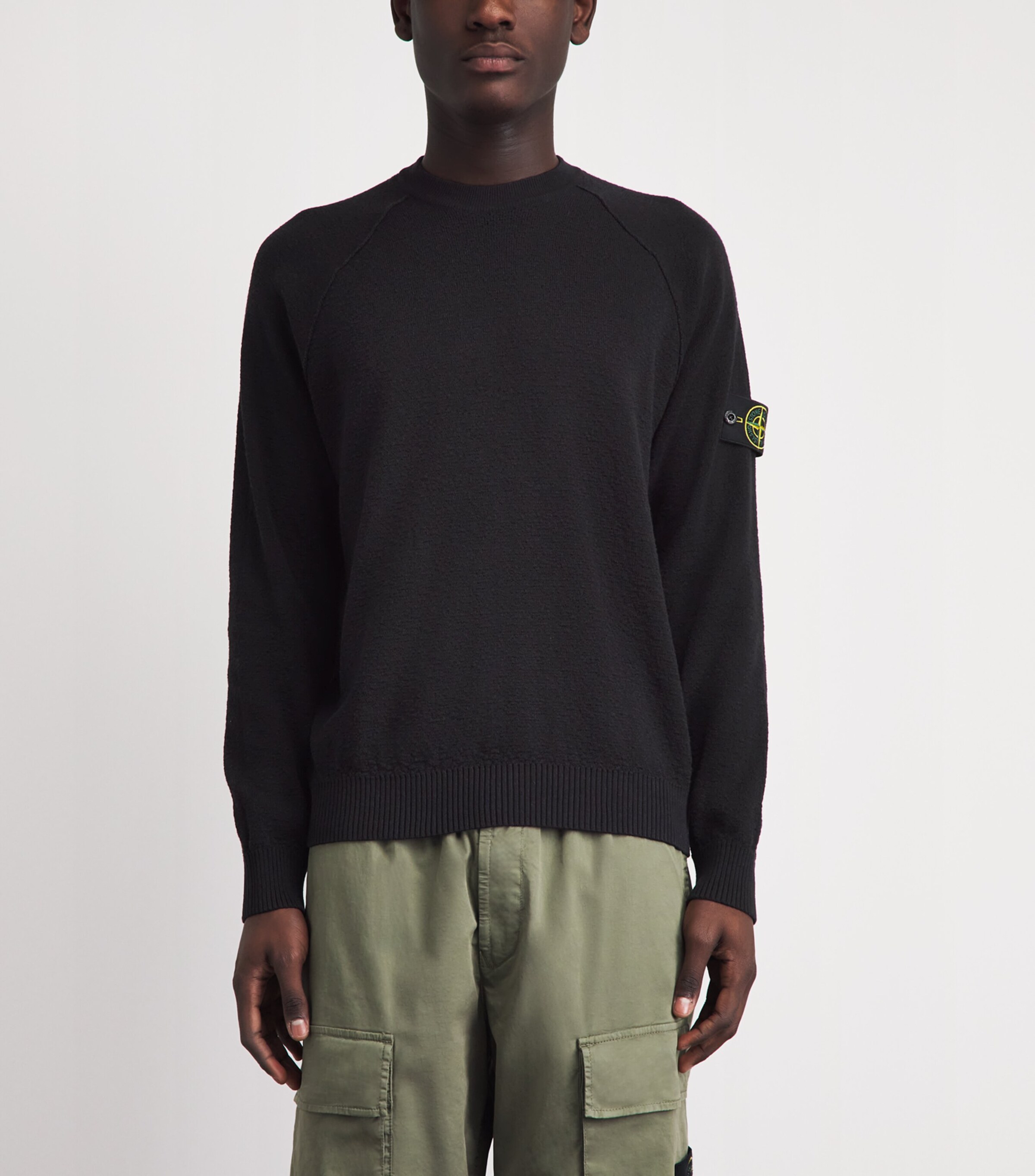 Stone Island Mens Organic Cotton Raglan-Sleeve Sweater Image 4