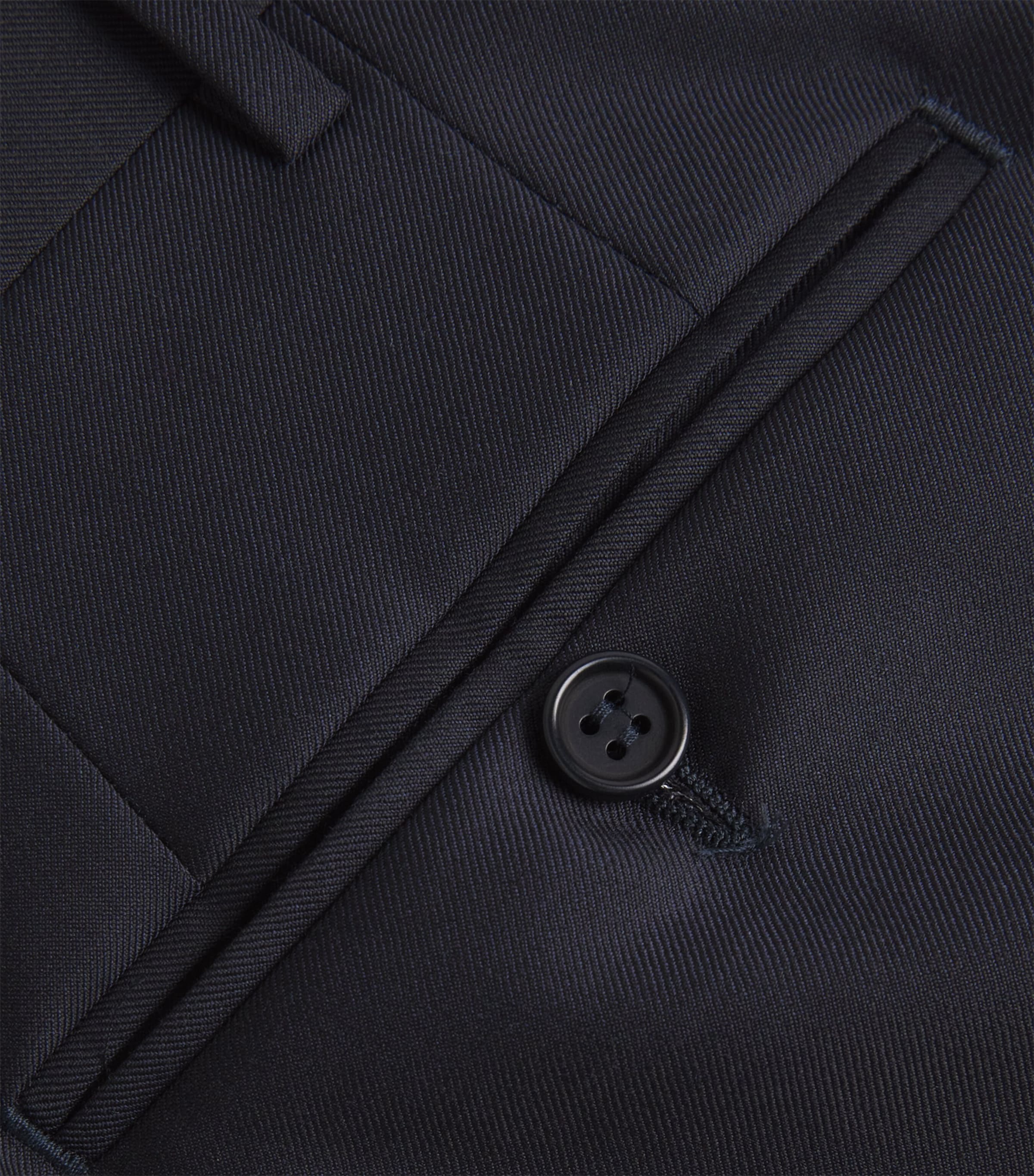 Wool Straight Trousers 31 NAVY Image 5