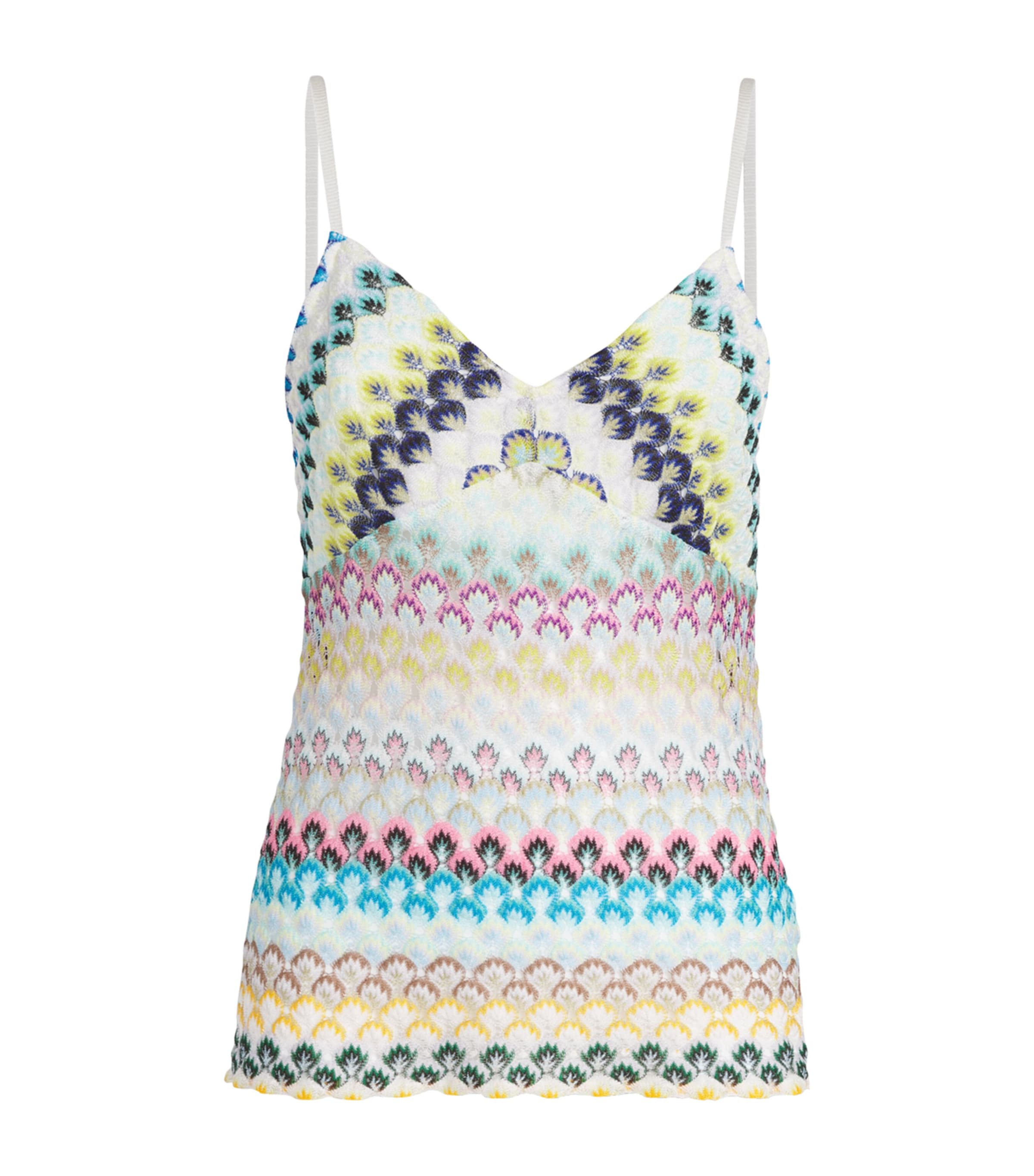 Missoni Womens Geometric Jacquard Tank Top Multi Image 1