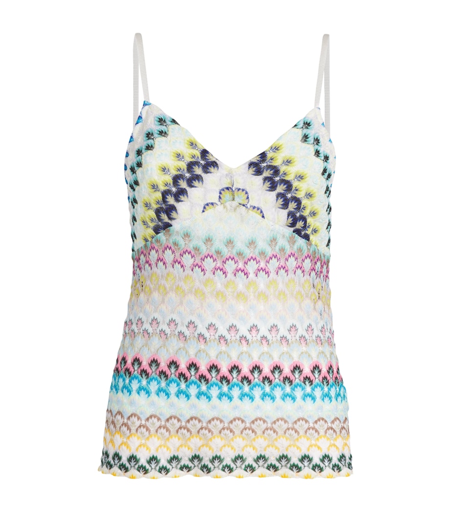Missoni Womens Geometric Jacquard Tank Top Multi Image 1