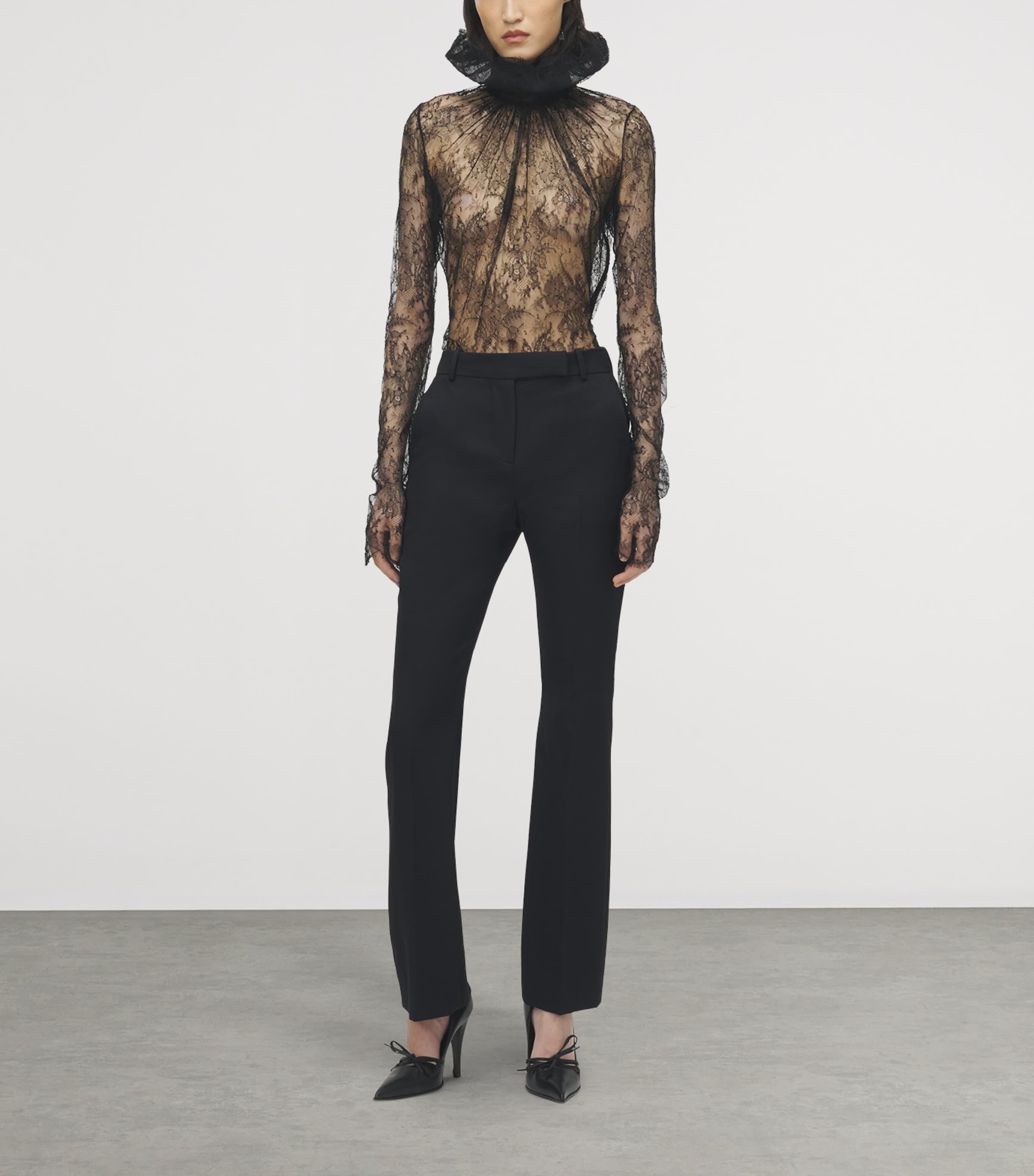 McQueen Womens Lace Long-Sleeve Top Image 2