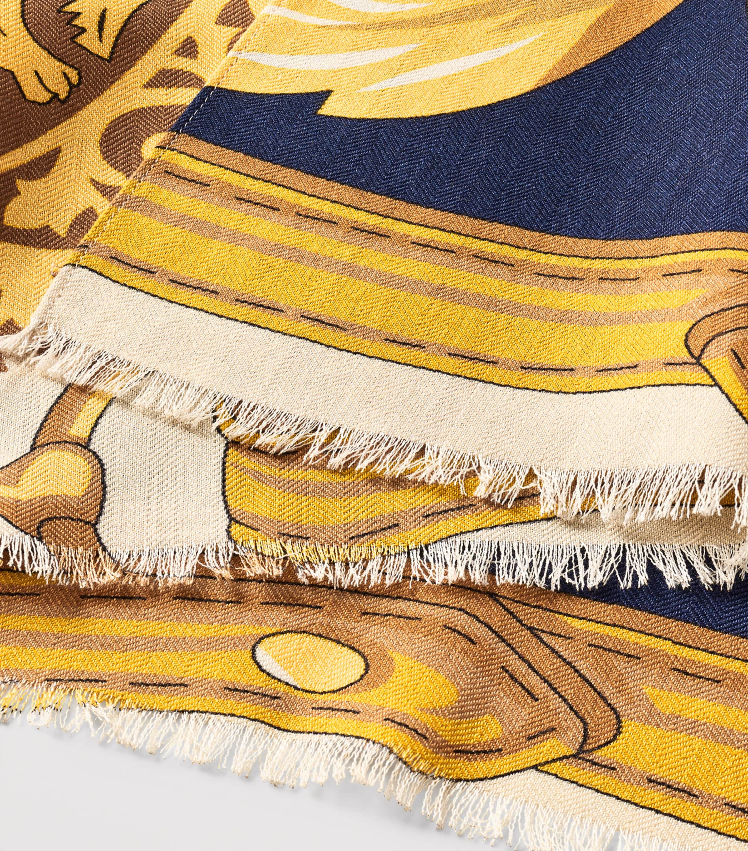 Merino Wool Scarf NAVY Image 4