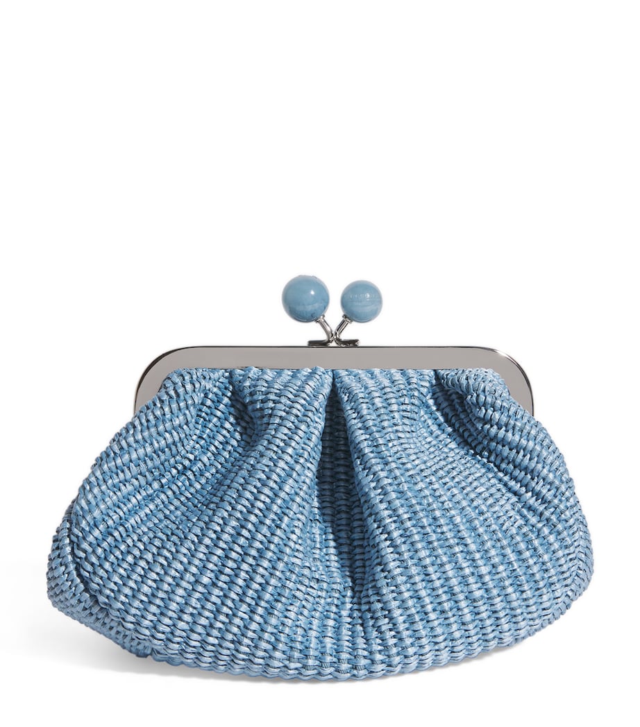 Small Raffia-Effect Pasticcino Bag LIGHT BLUE Image 1