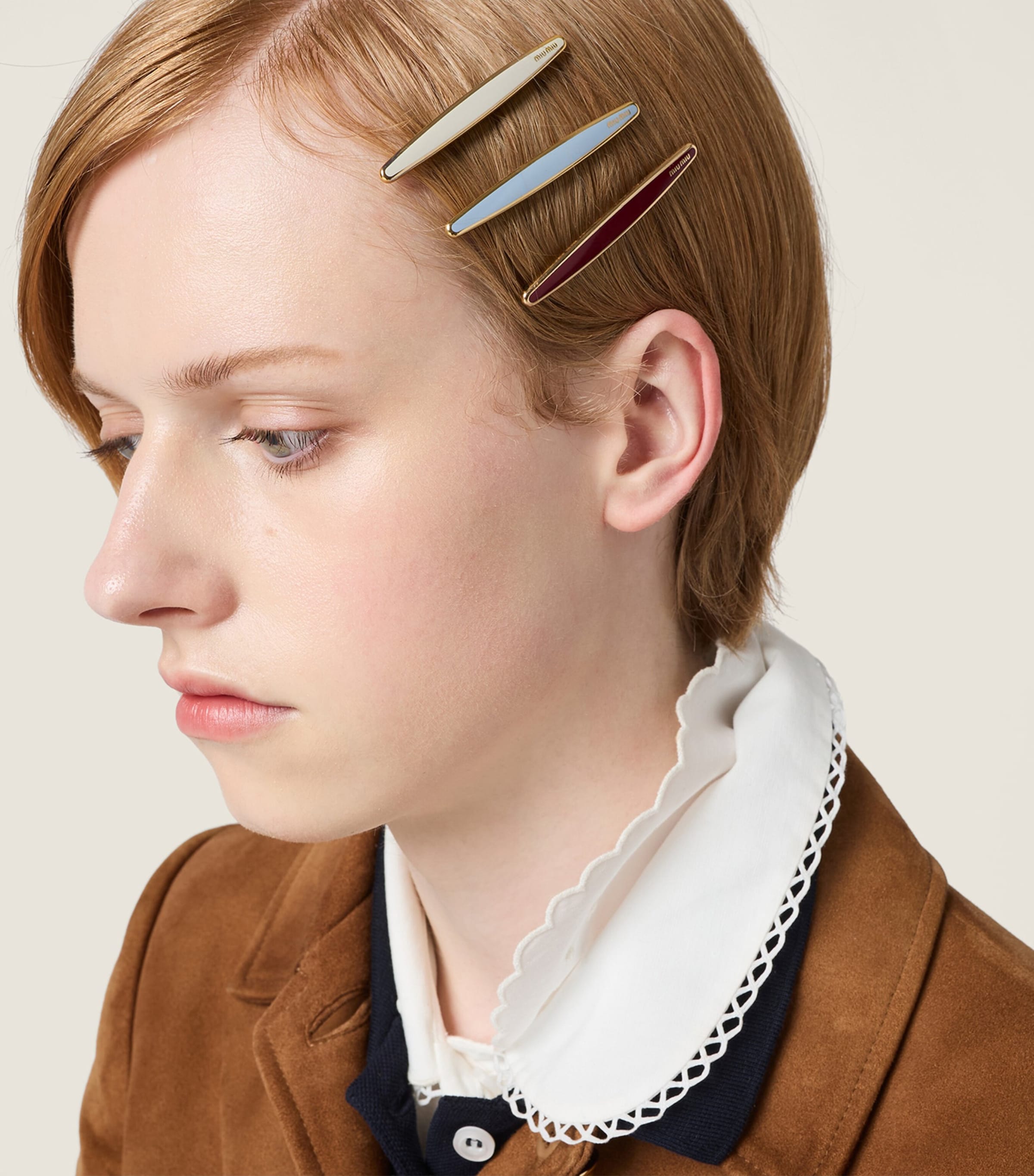 Enamelled Hair Clips (Set of 3) F04Z8 Image 2