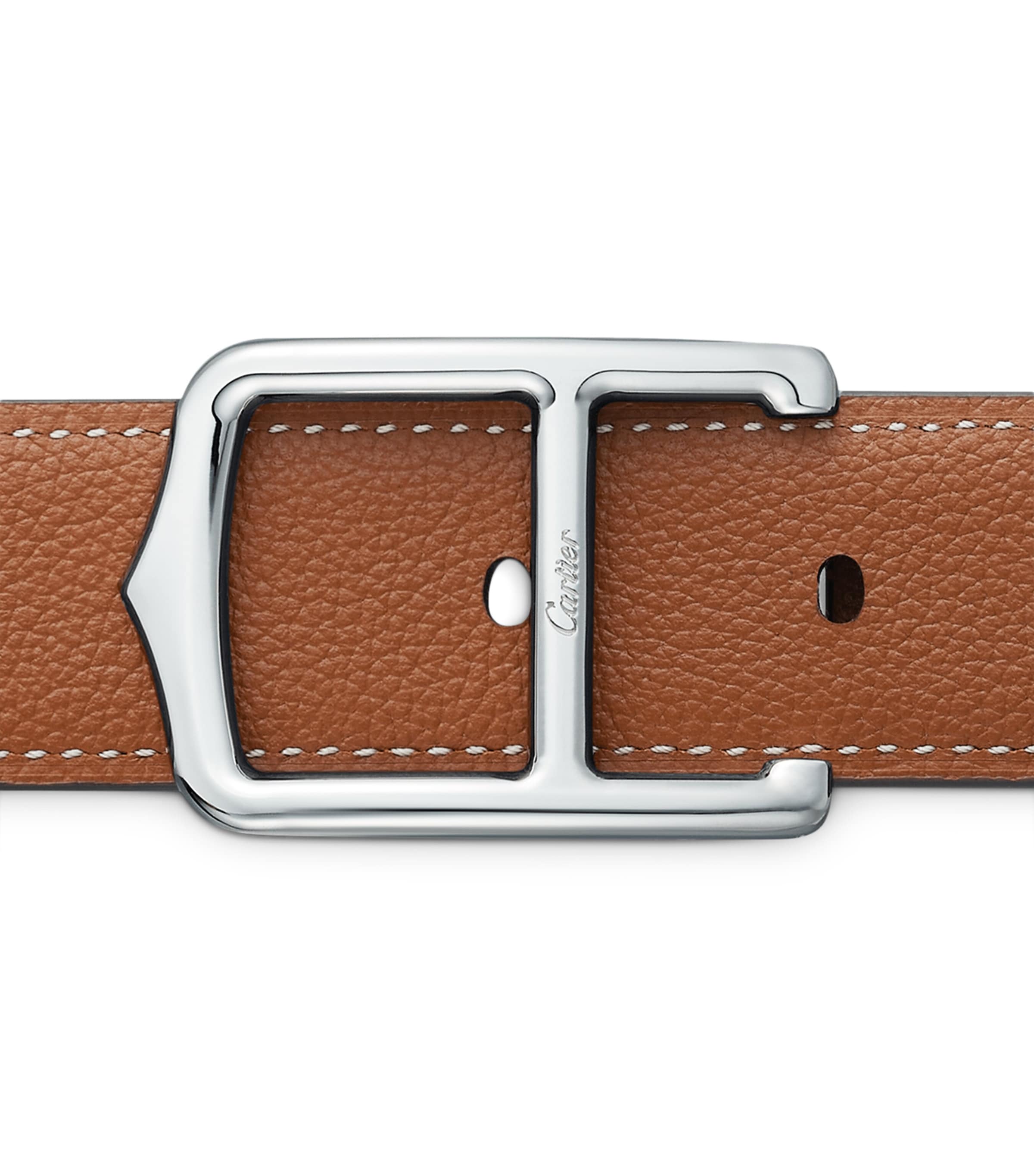 Leather Reversible C Belt BLACK Image 5