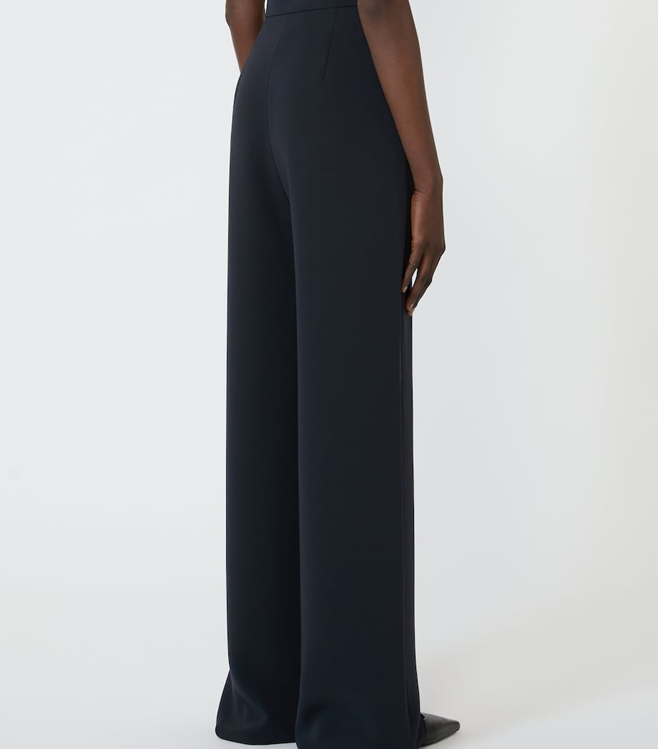 Max Mara Womens Cady Wide-Leg Trousers Midnightblue Image 4