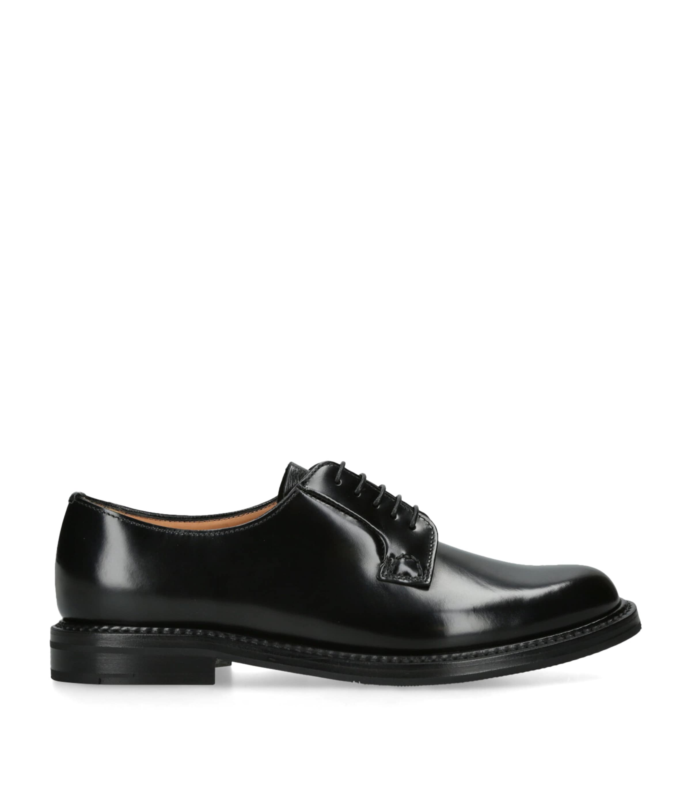 Leather Shannon Derby Shoes BLACK Image 1