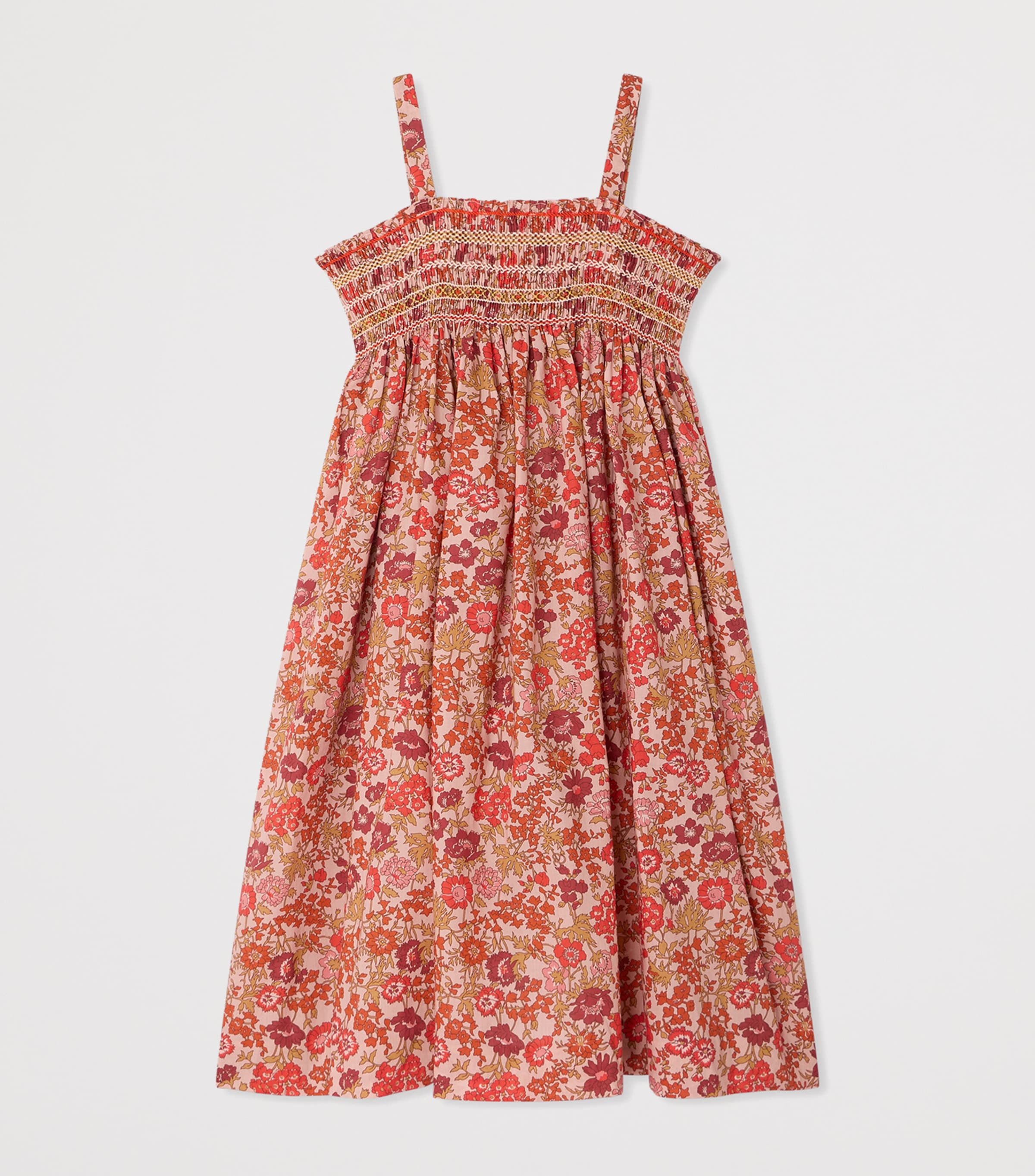 Bonpoint Cotton Floral Maxi Dress (10-14 Years) Fleurs Rose Image 2