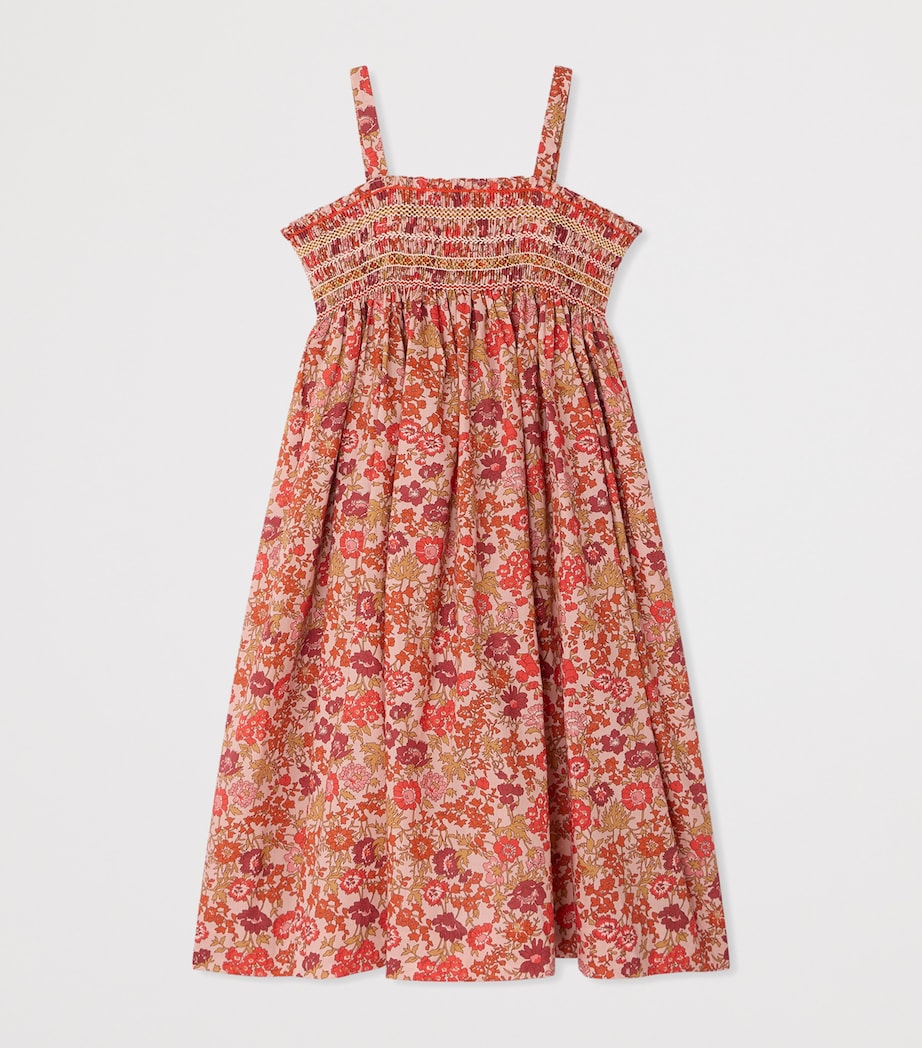 Bonpoint Cotton Floral Maxi Dress (10-14 Years) Fleurs Rose Image 2