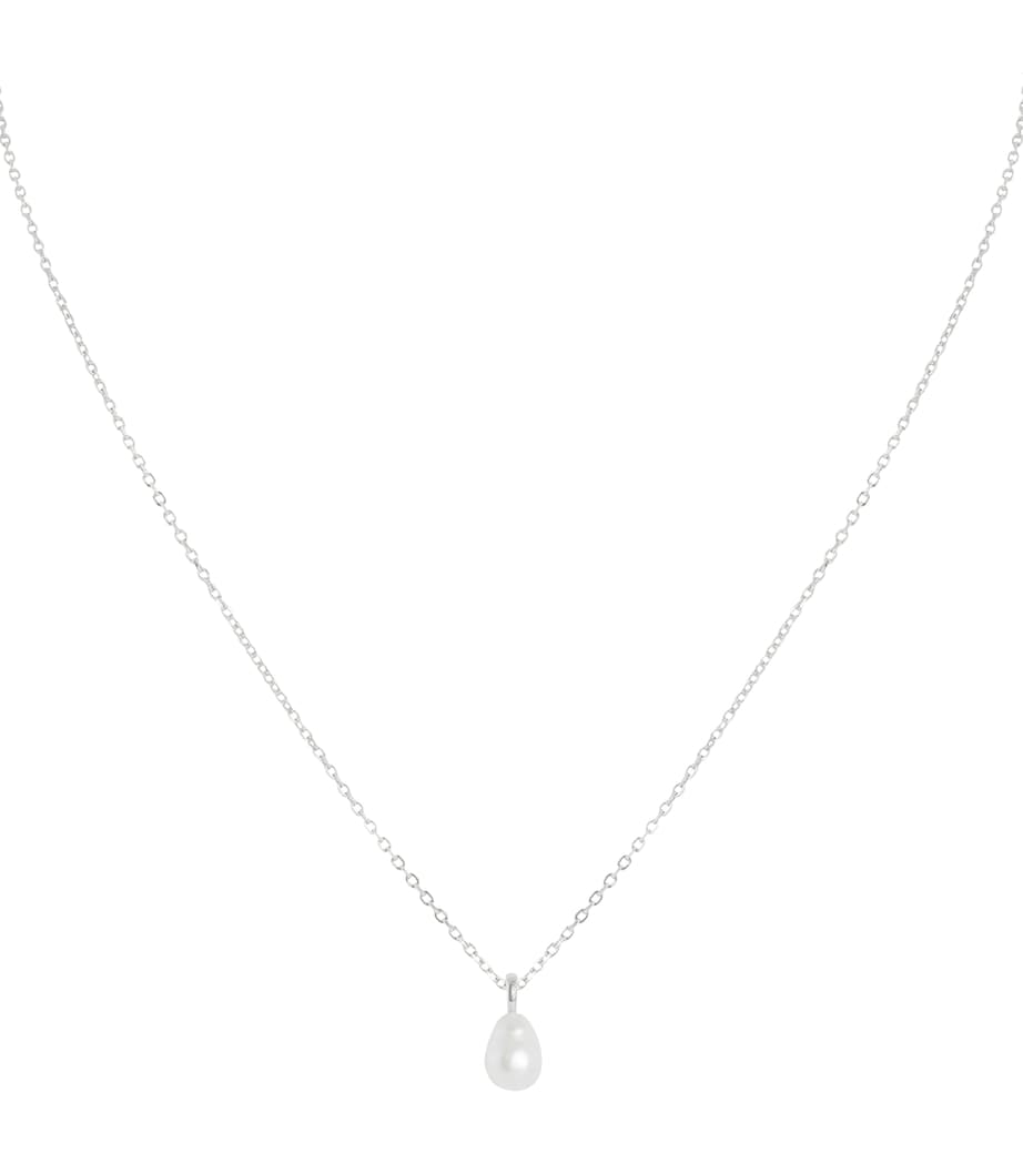 Astrid & Miyu Rhodium-Plated Sterling Silver and Pearl Pendant Necklace Silver Image 1