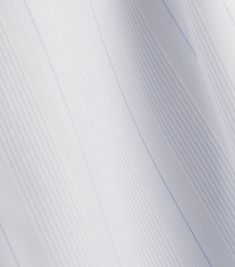Eton Mens Cotton Stripe Shirt Light Blue Image 6