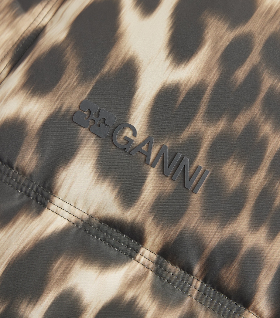 Leopard Puffer Jacket 859ALMOND MILK Image 5