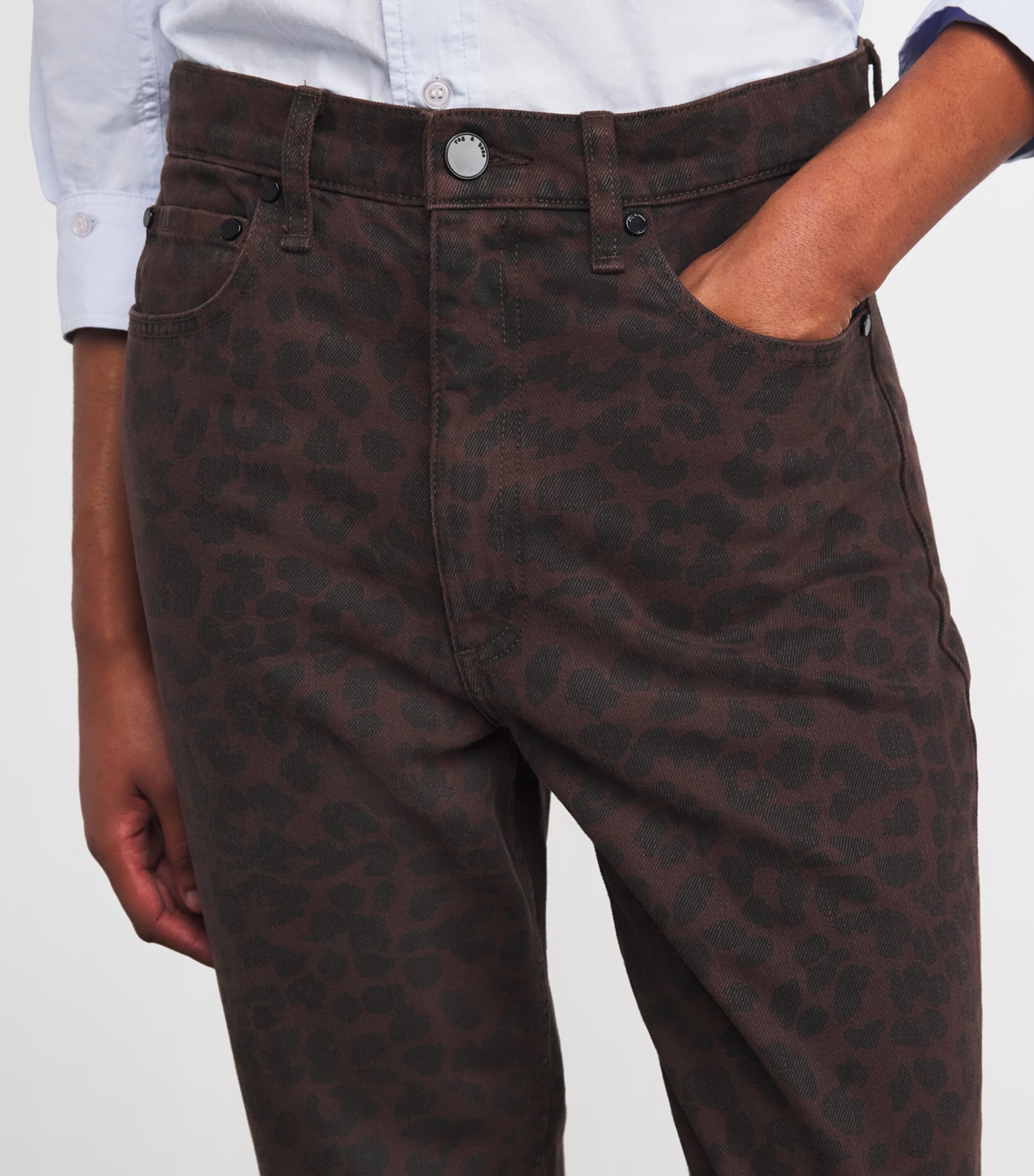 Leopard Shea Straight High-Rise Jeans LEOPARD Image 6