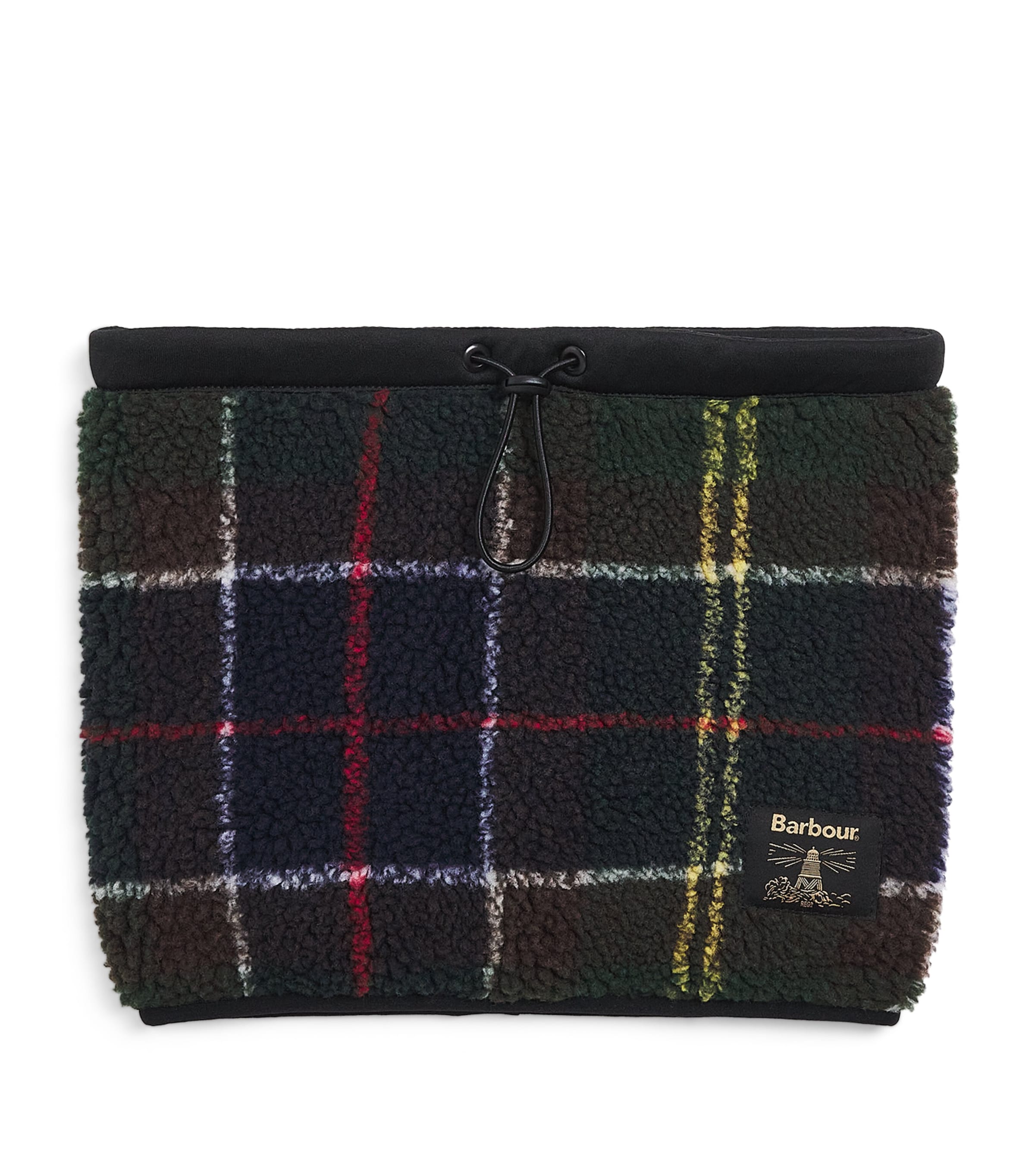 Barbour Field Fleece Tartan Snood In Multi