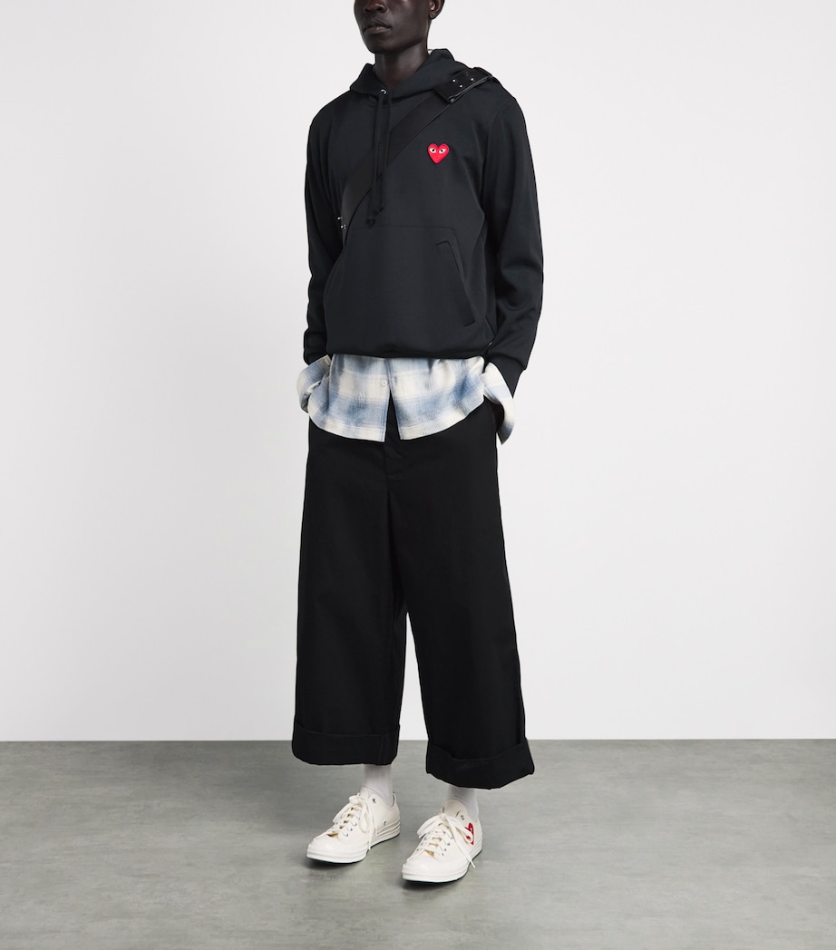 Comme Des Garçons Play Mens Heart Hoodie Black Image 2
