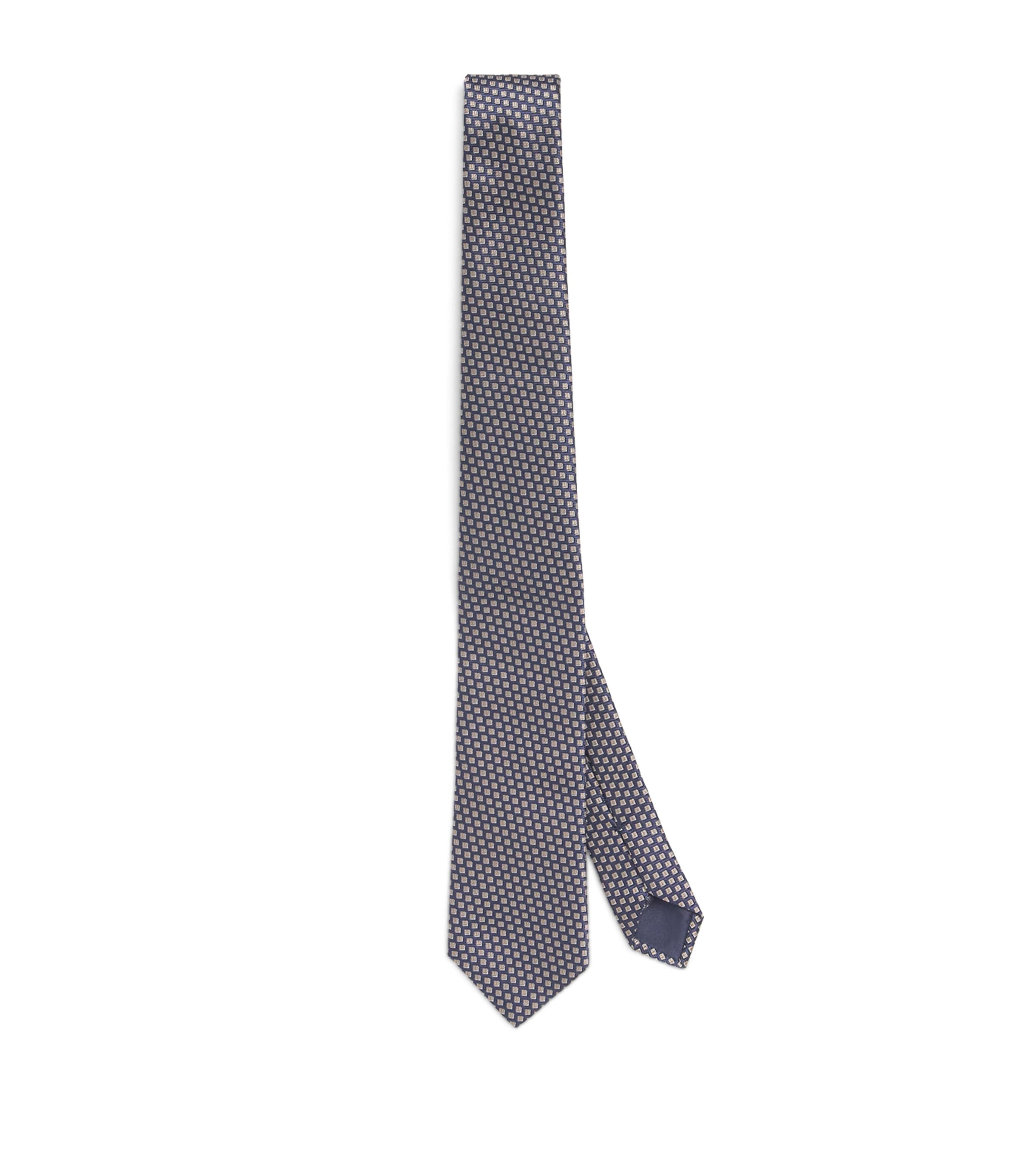 Giorgio Armani Silk Geometric Jacquard Tie