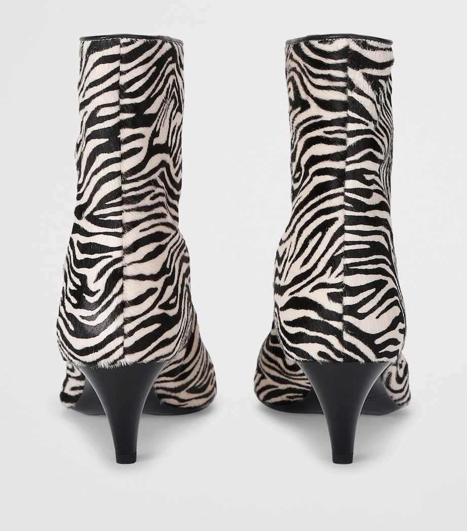 Isabel Marant Leather Jiry Ankle Boots 55 Blk/white Image 4