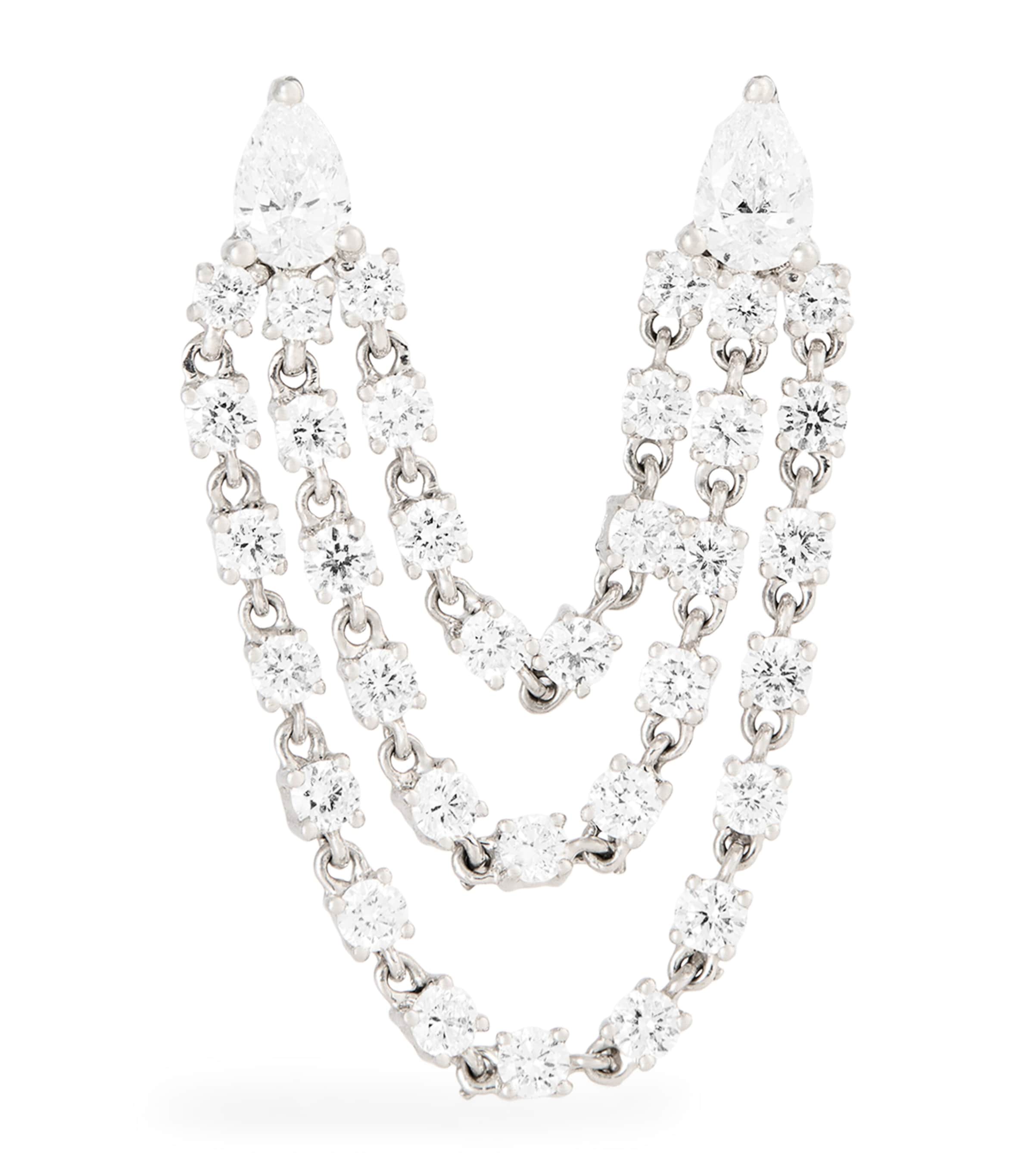 Anita Ko White Gold And Diamond Bianca Double Loop Earring In White