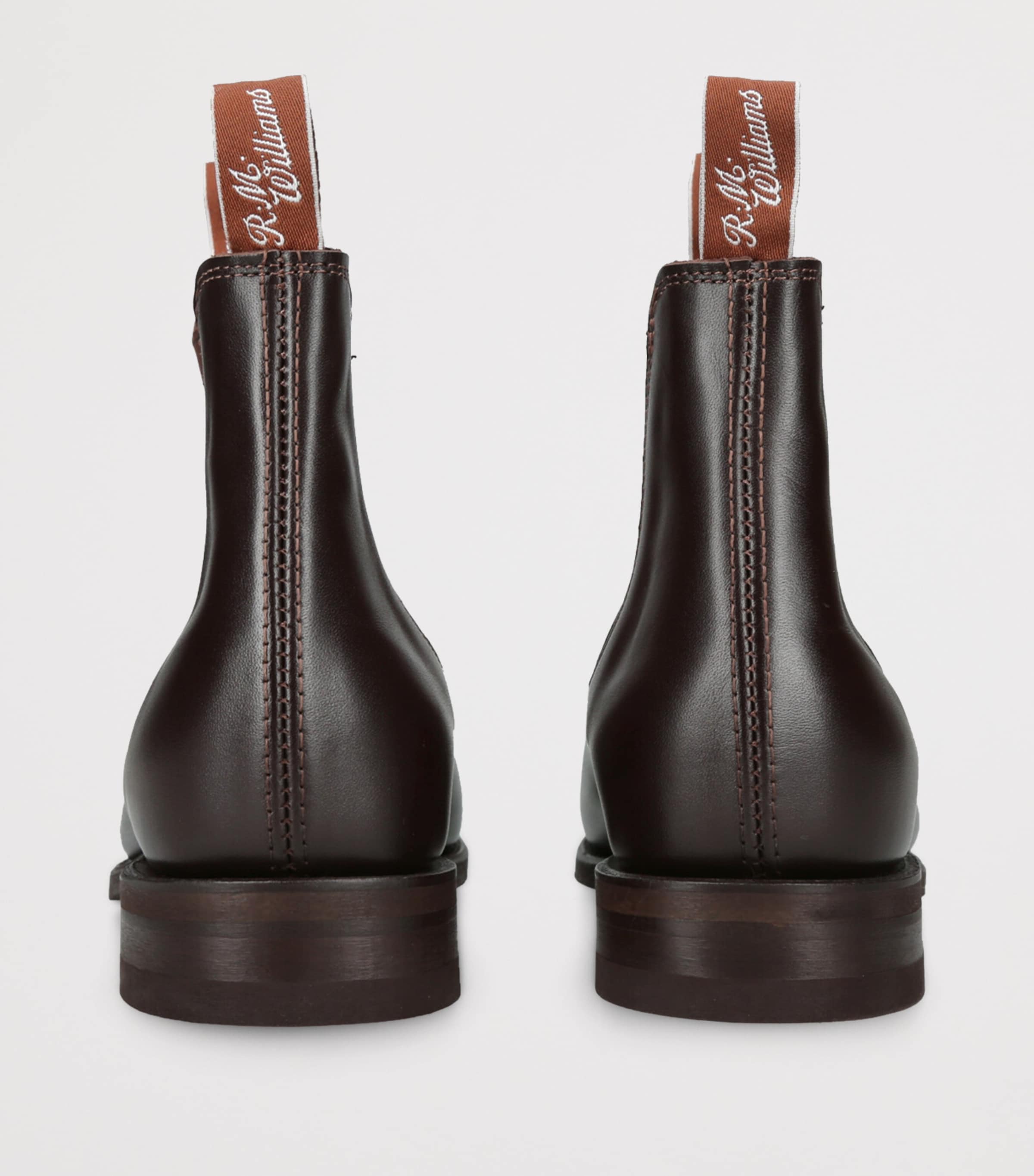 Leather Comfort Turnout Ankle Boots DARK BROWN Image 2