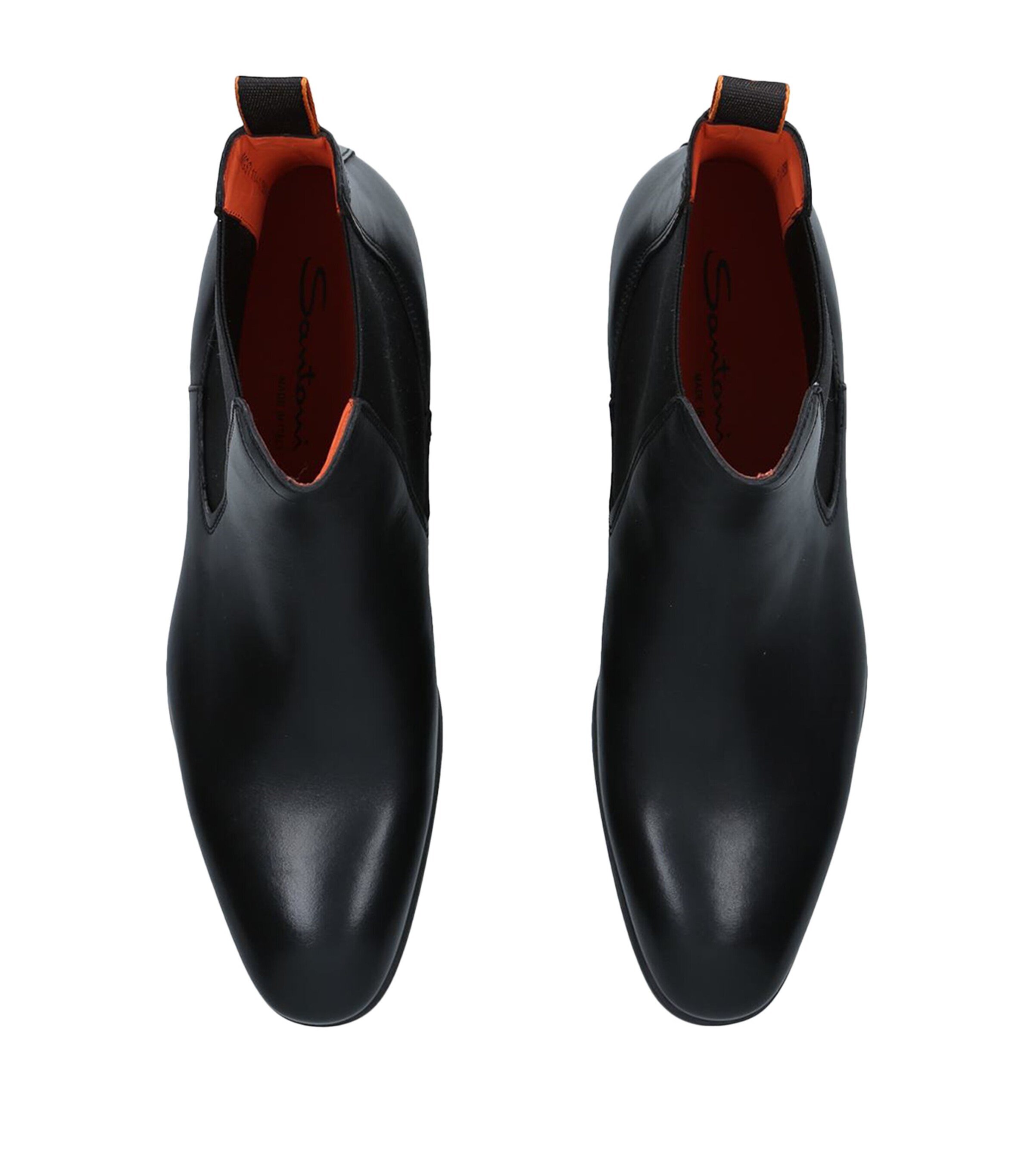 Santoni Leather Simon Chelsea Boots Black Image 4