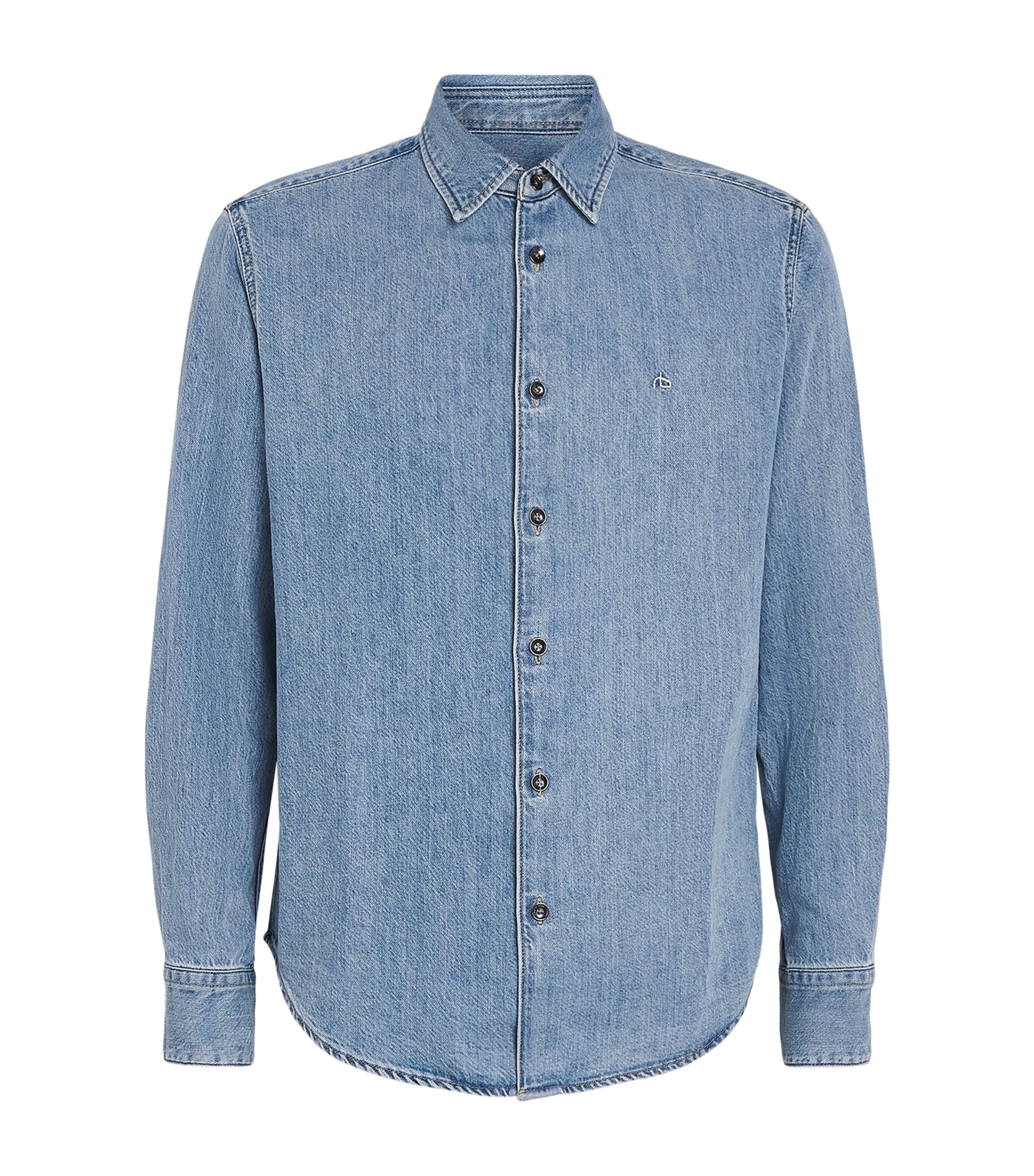 Rag & Bone Mens Cotton-Lyocell Denim Shirt Conrad Image 1