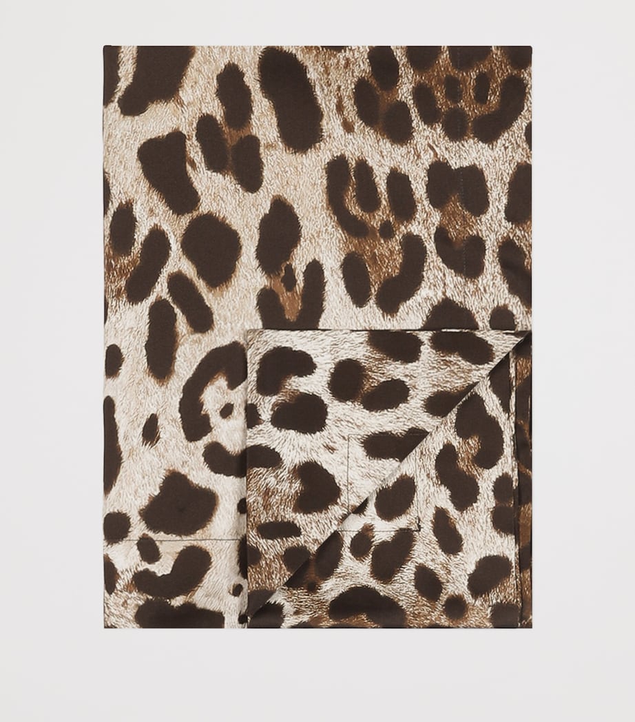 Dolce&Gabbana Casa Set of 2 Cotton Leopard Pillowcases (60cm x 90cm) Leopardo Image 3