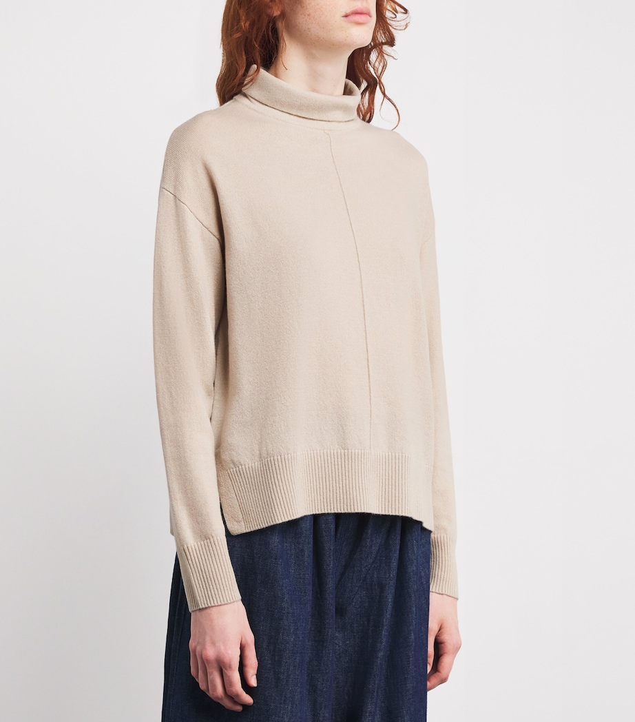 Wool-Cashmere Roll-Neck Sweater BEIGE Image 3