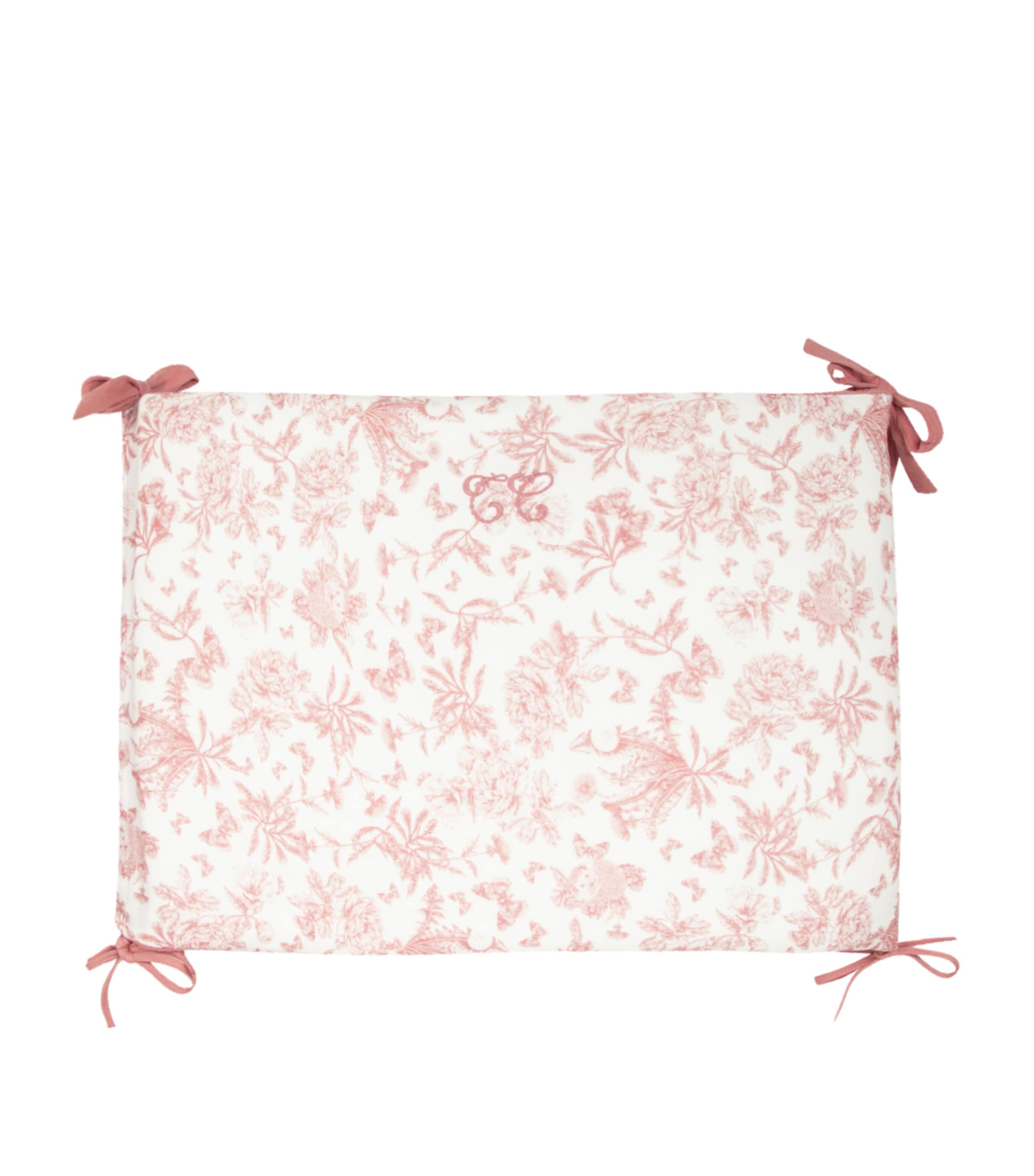 Tartine Et Chocolat Floral Print Bed Bumper In Pink