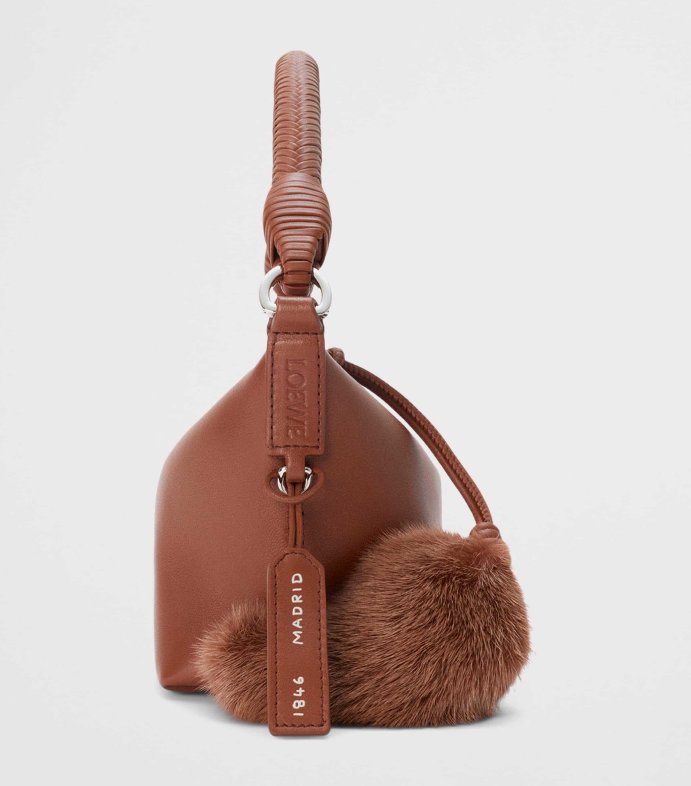 LOEWE Leather Cala 180 Top-Handle Bag Pecan Image 3