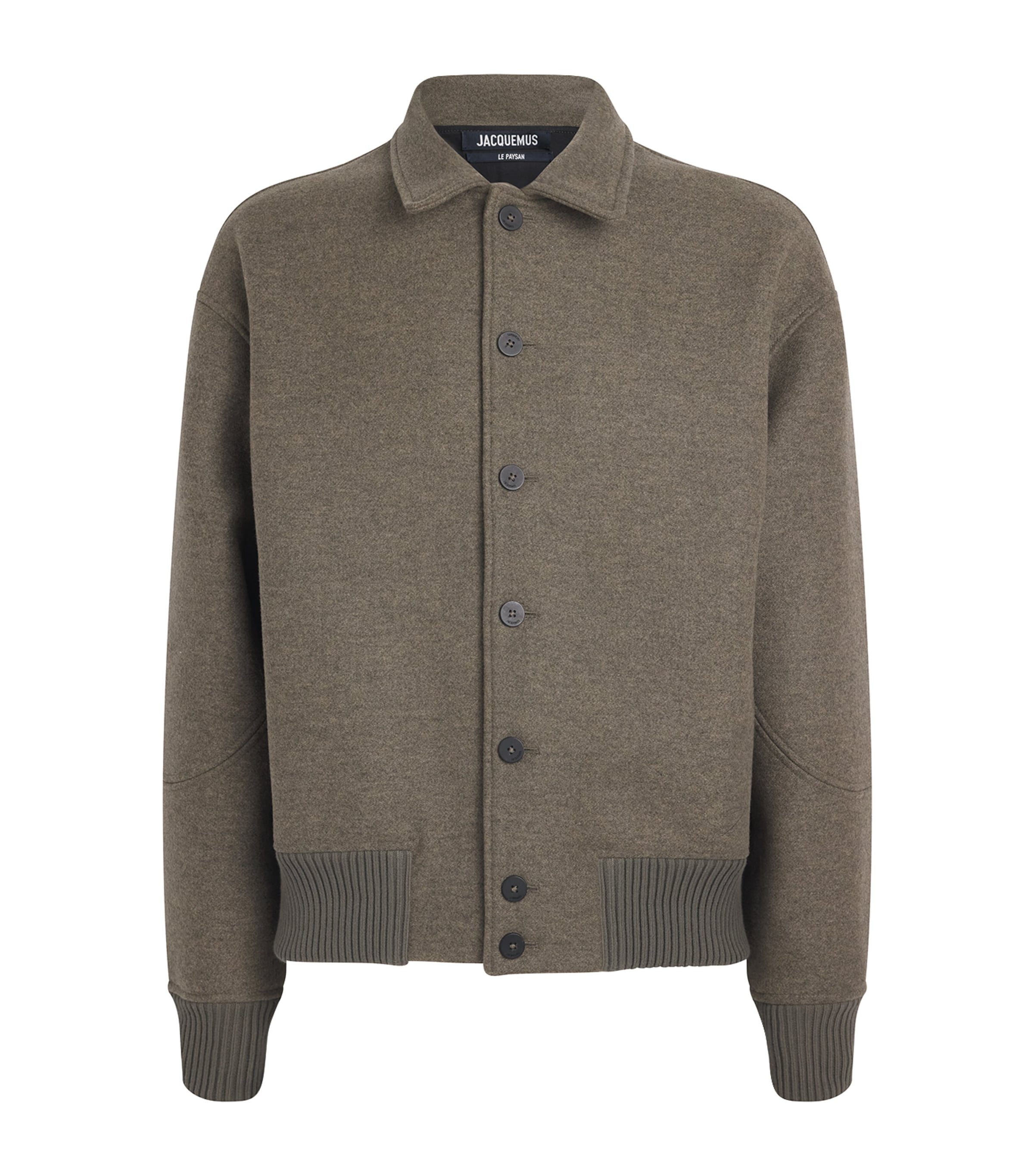 Wool Feltro Bomber Jacket DARK KHAKI-580 Image 1