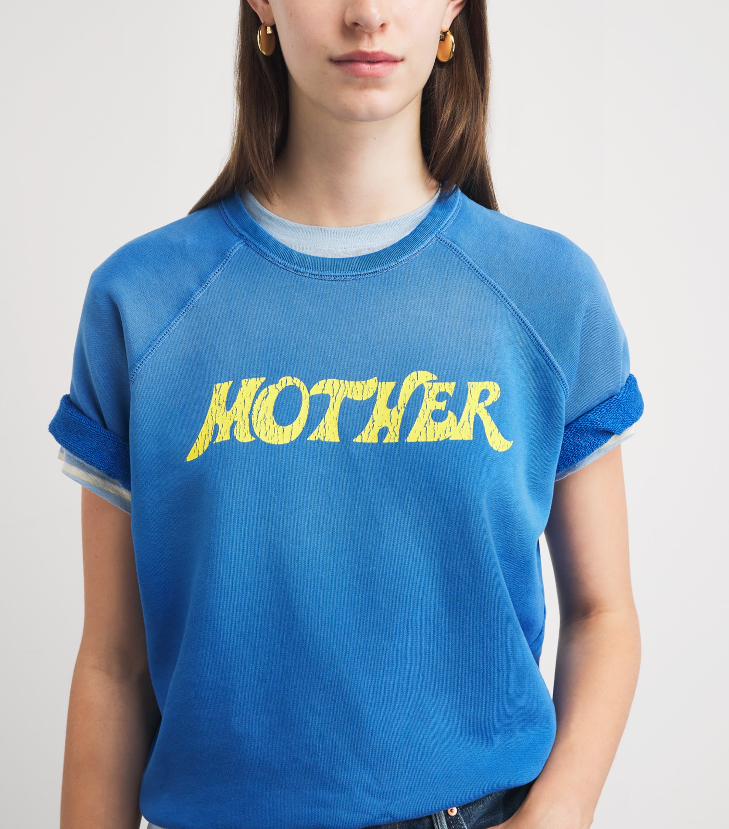 MOTHER Womens Cotton The Concert T-Shirt Mother Swirl Image 3
