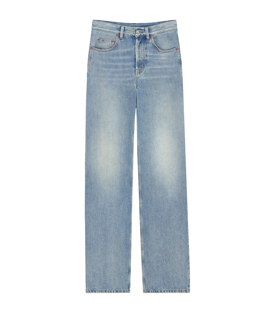 Saint Laurent Womens Neo Baggy Straight Jeans Image 1